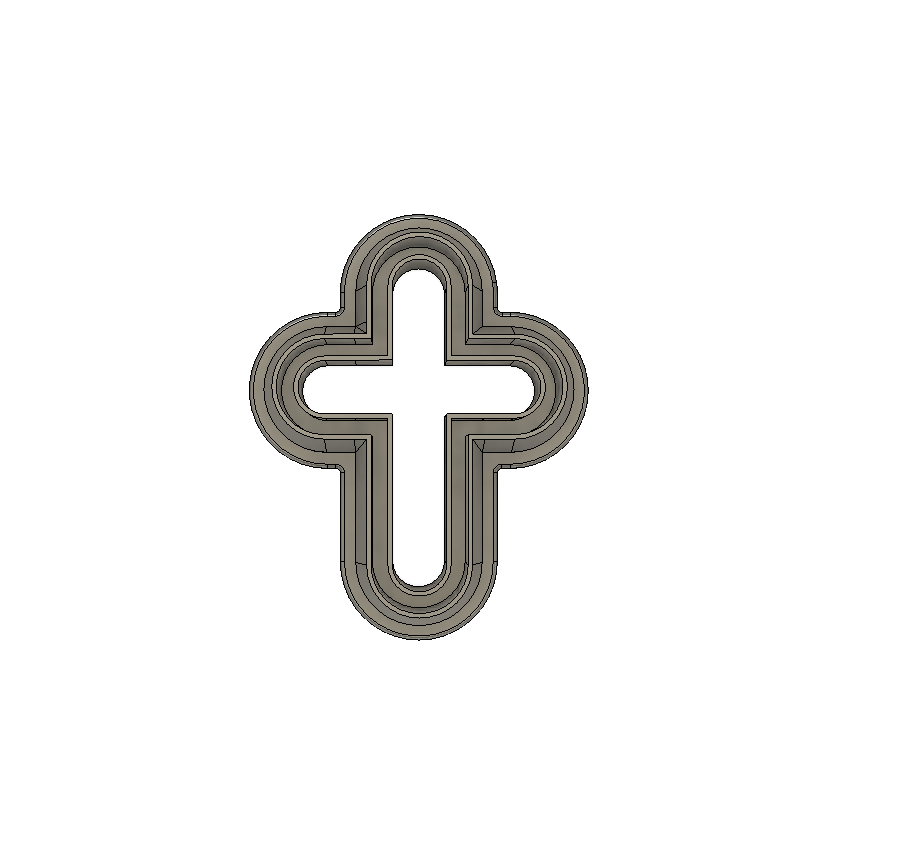 Rounded Cross Digital STL File