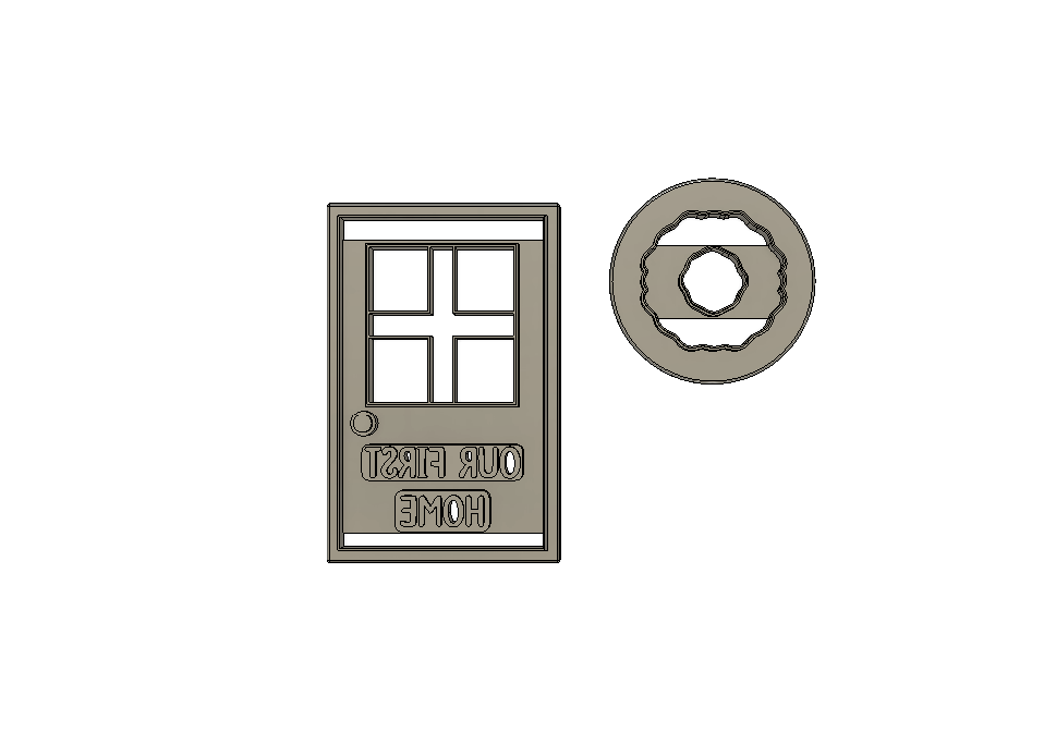 Door & Wreath Ornament Digital STL File