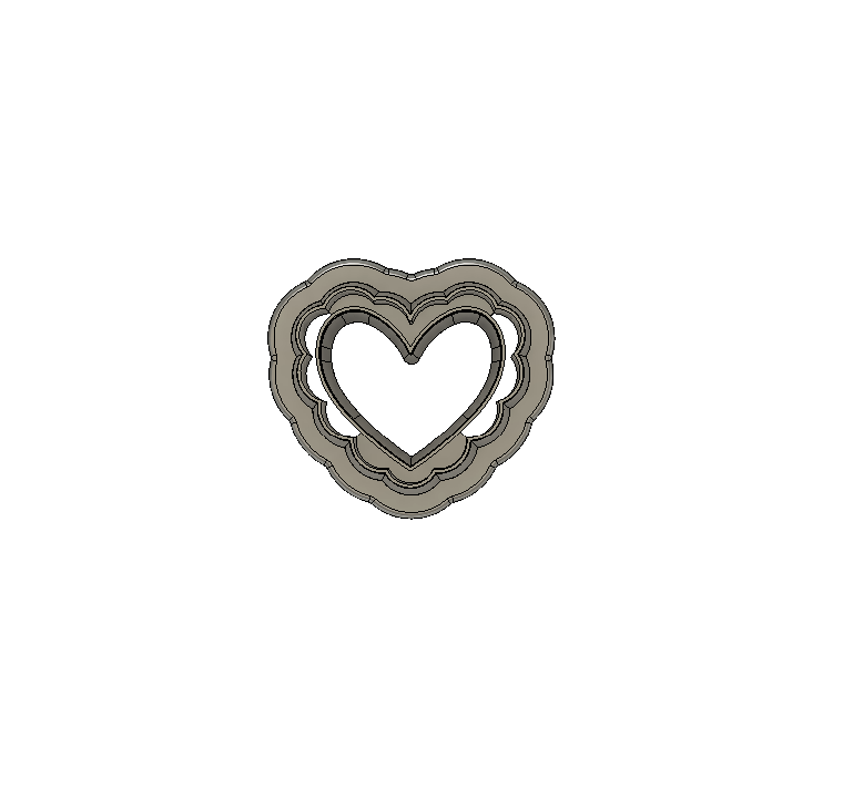 Scalloped Heart Digital STL File
