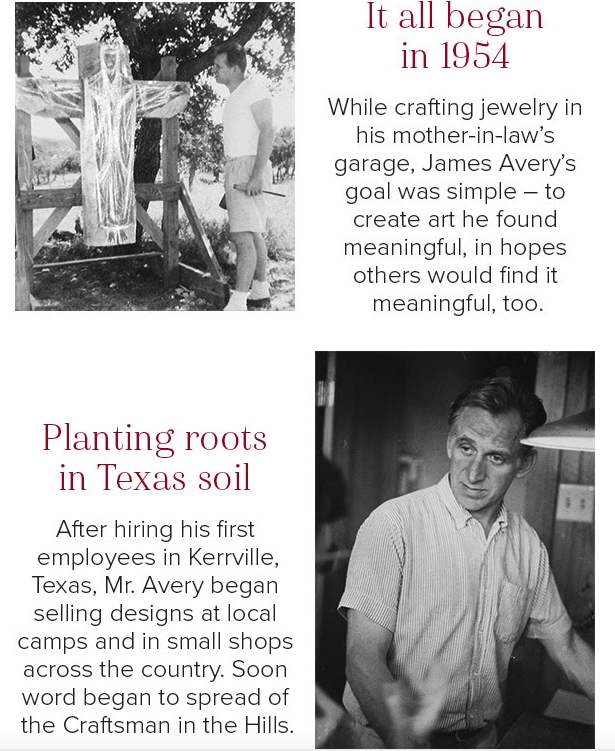 James Avery Artisan Jewelry brand beginnings porfolio example