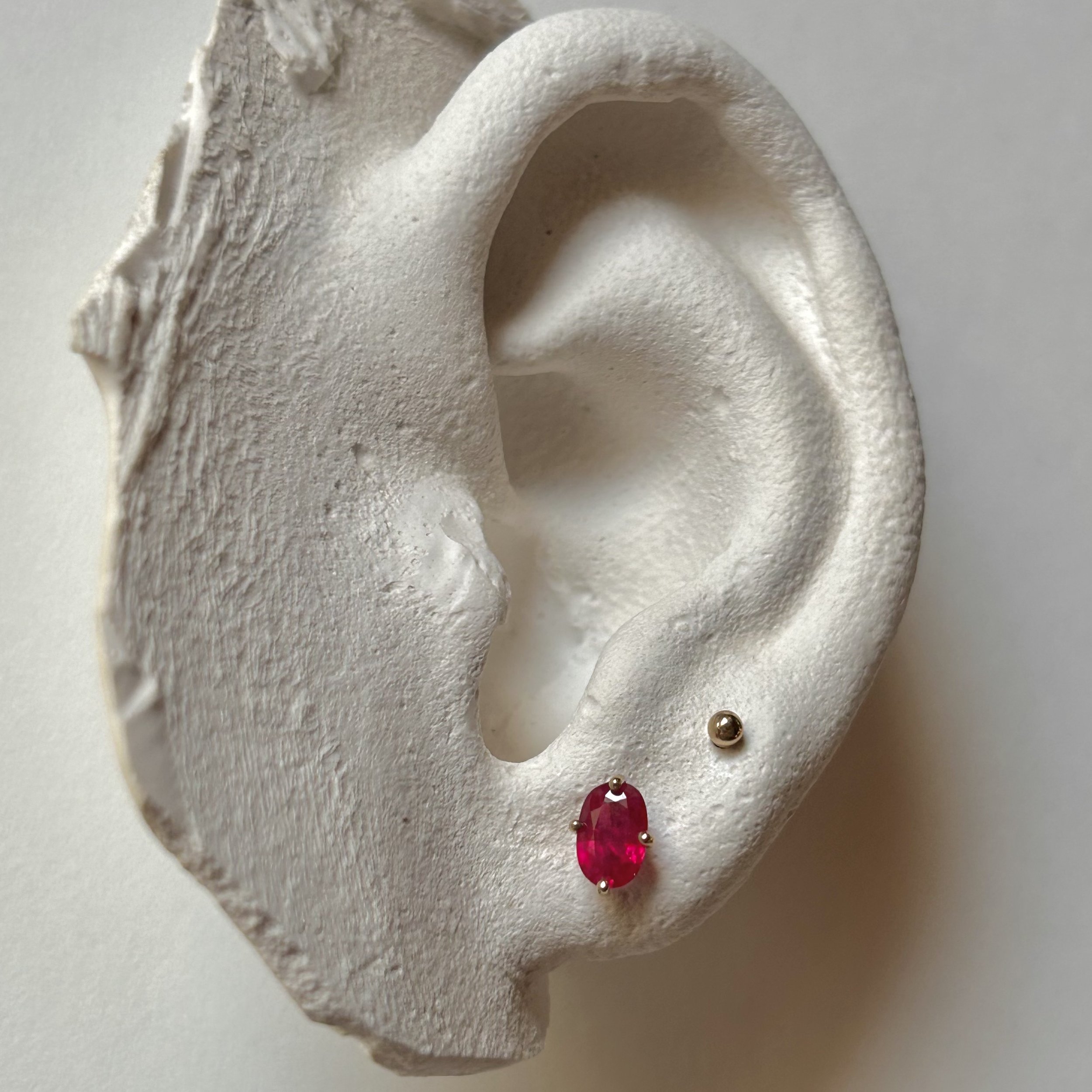Burma Ruby Studs