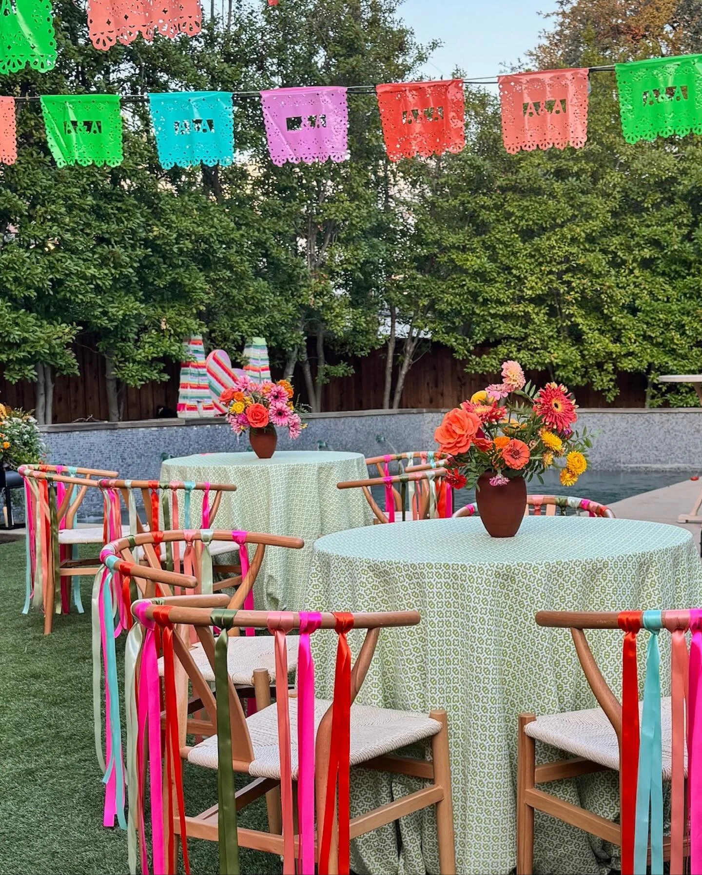 a fiesta-forward engagement party was the perfect nod to the couple&rsquo;s wedding destination next year&mdash;complete with papel picado, oversized blooms, and a tequila tasting.💃🏼