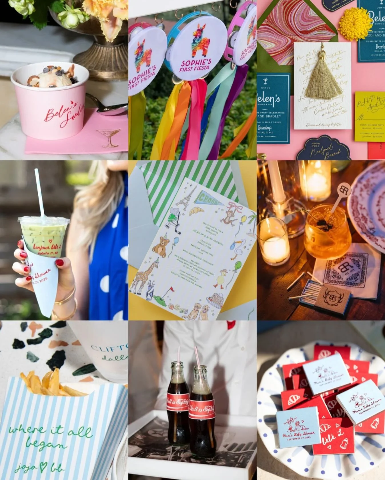 a look at some of this years highlights with @mfcreativedesigns, the creative force behind so many of the thoughtful details woven throughout our events. from invitations and event identities to paper goods, signage, and the small touches guests reme