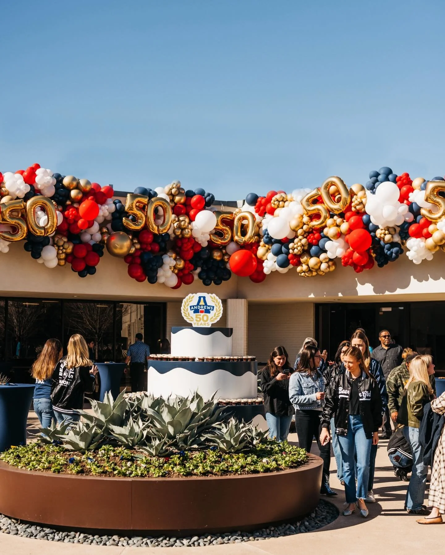 Fifty years. Six cities. One shared celebration. @andrews_distributing marked their 50th anniversary with simultaneous events (yes, same day and time!) across all six office locations, unified in design and brought to life with the help of local vend