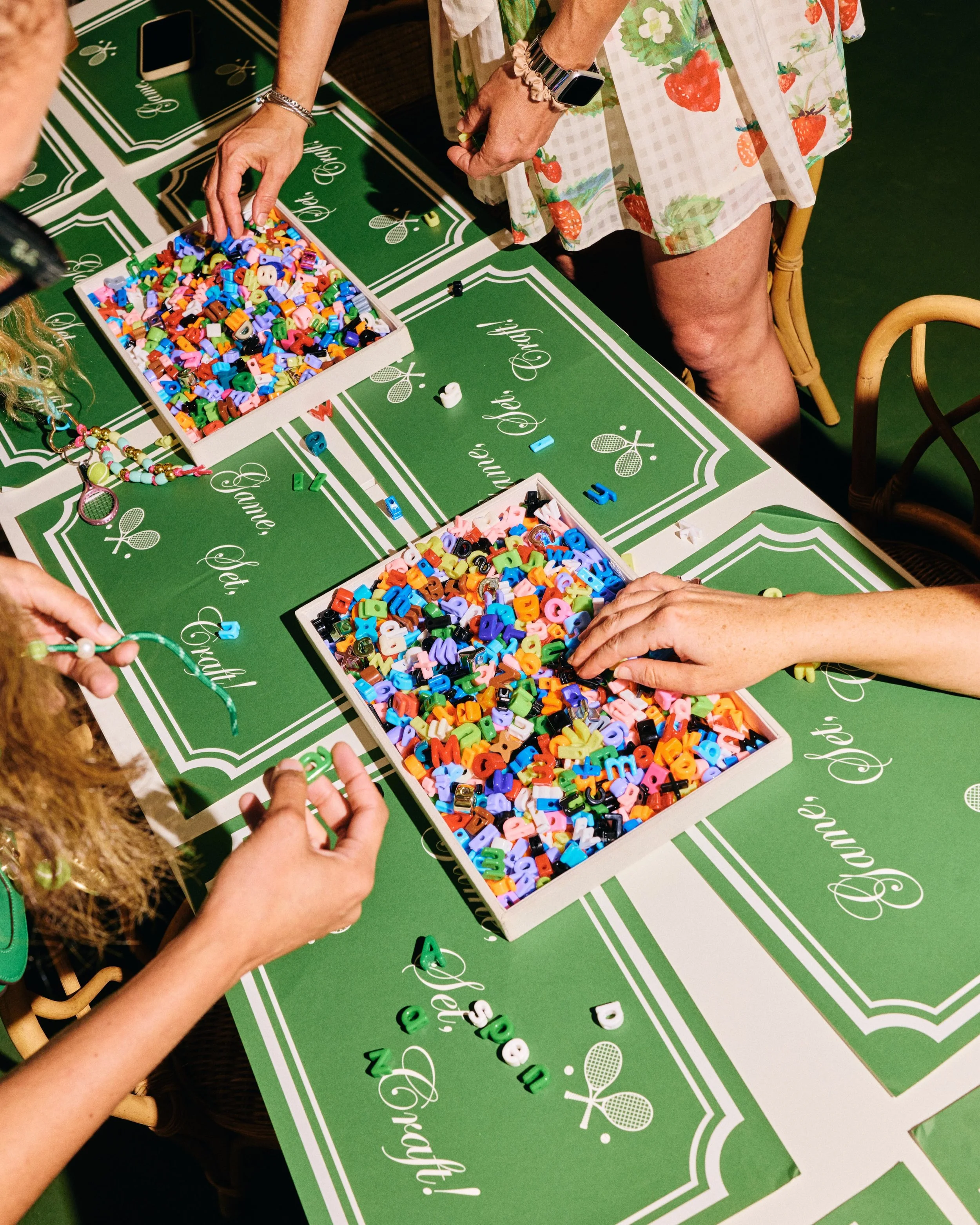 When everyone leaves with a little something&hellip;

keychain making with @camp.crafty 🔑 

Custom chain-stitched bandanas 🪡

Pick your patches to create&hellip;

&hellip;a custom pouch with @camp.crafty 🍸

Build-your-own candy bag experience 🍭

