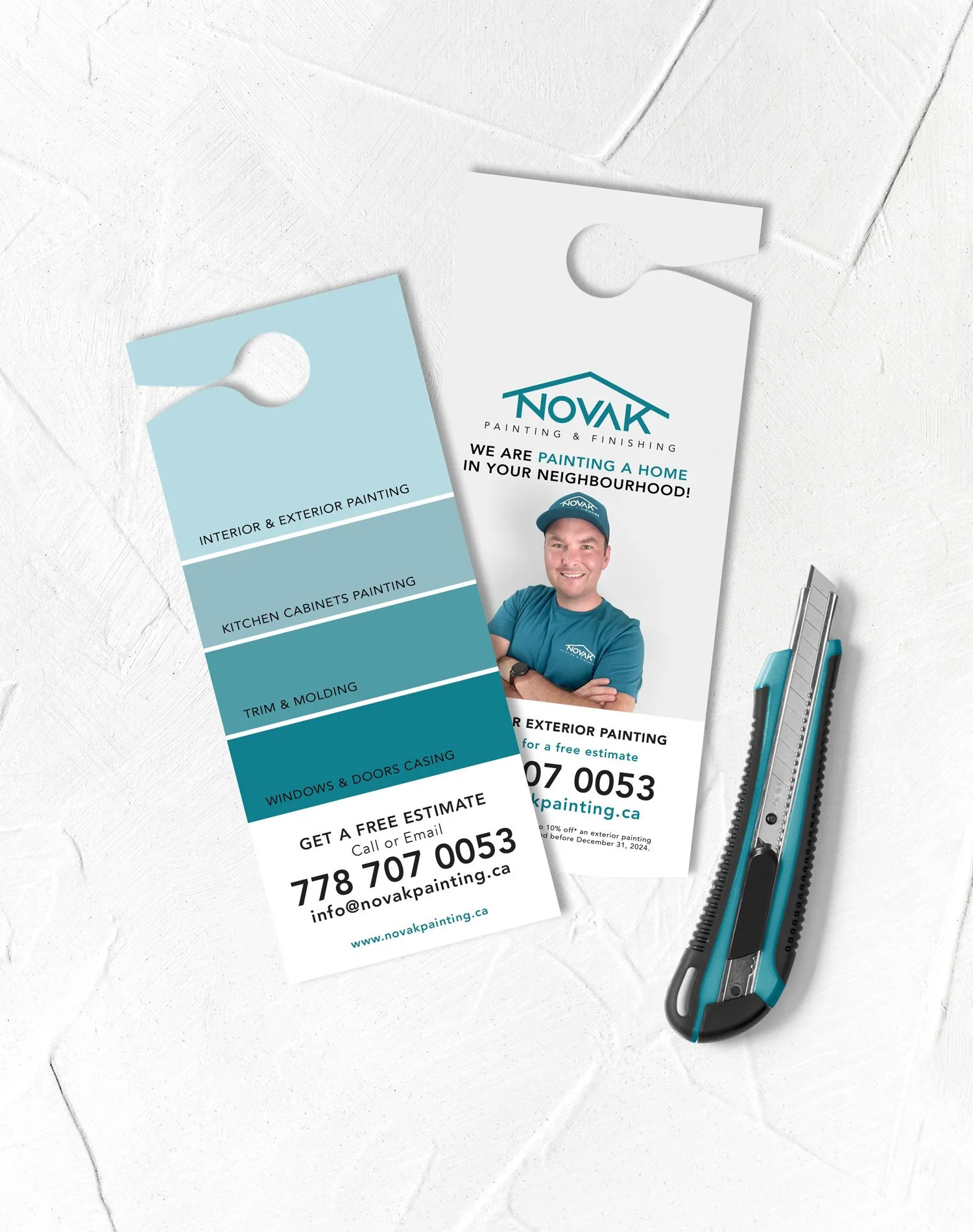 Flyer Painting company Novak Branding