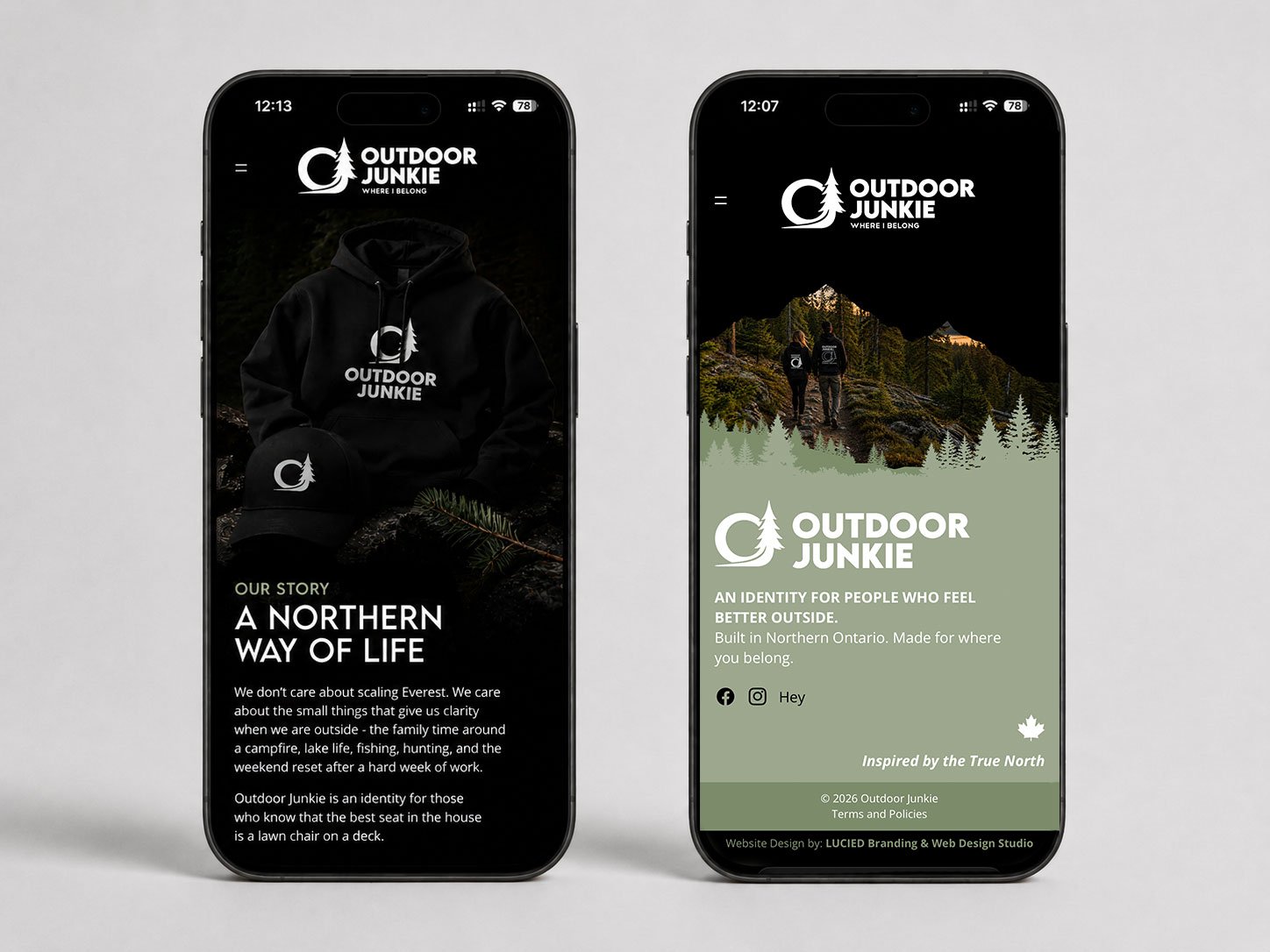 custom Website design for apparel comapany in canada for mobile
