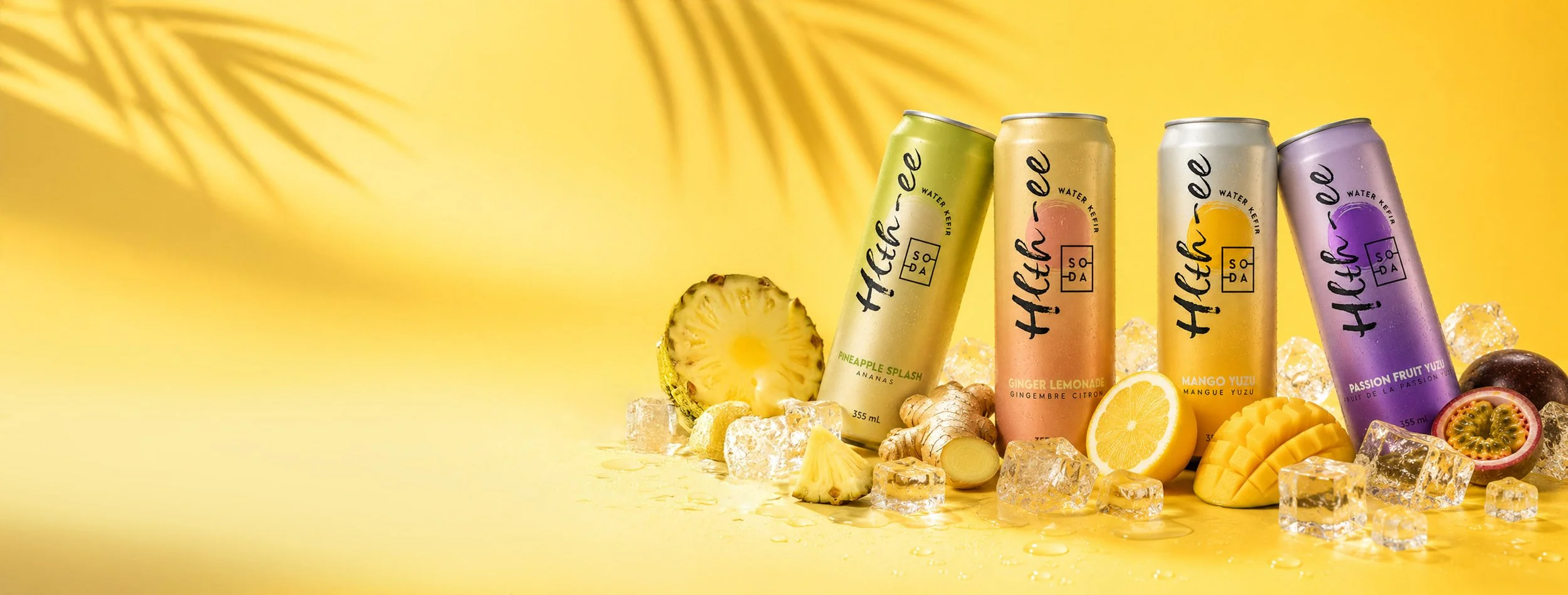 HLTHEE SODA Packaging design and logo by lucied studio in vancouver