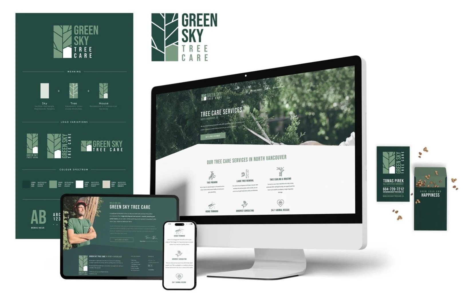 custom website design for lanscaping company in vancouver