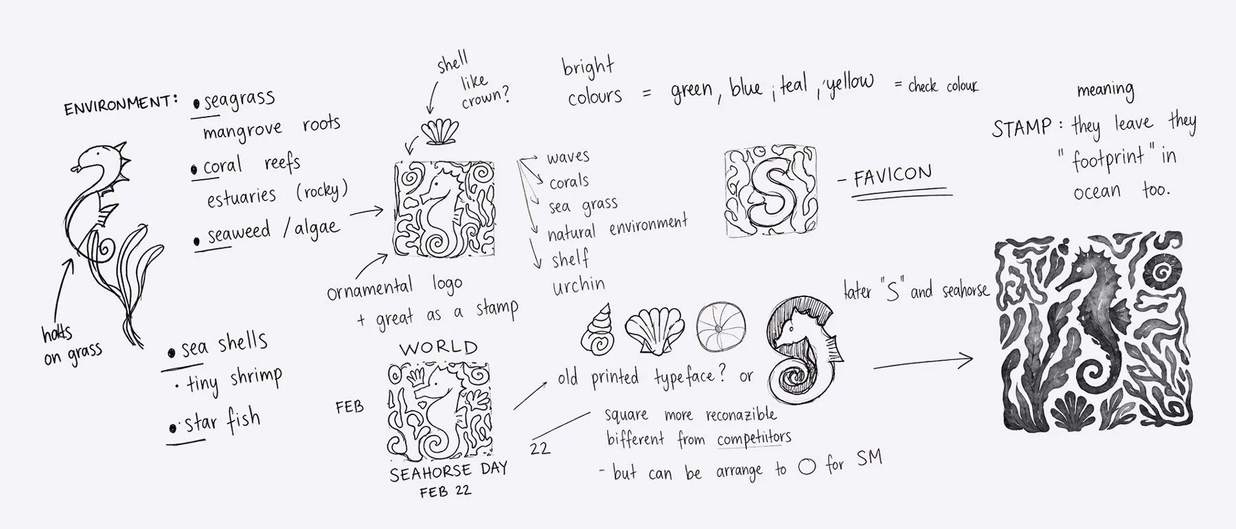 Lucied studio sketches and process for logo design vancouver