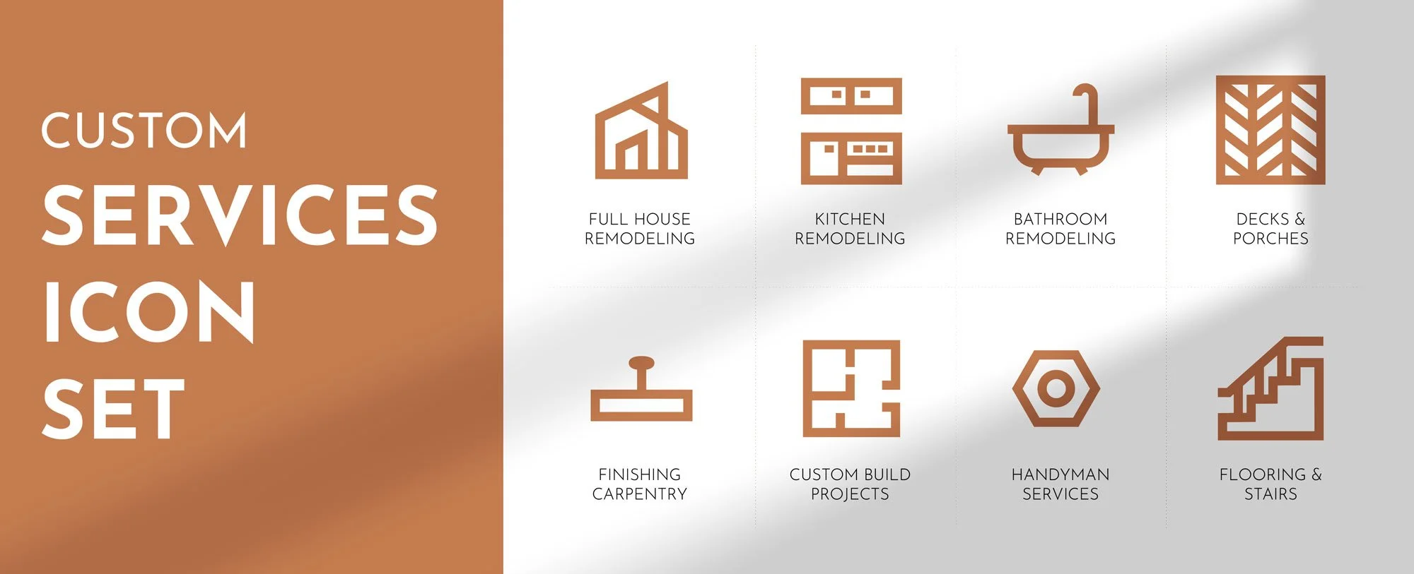 custom icons design for renovation company