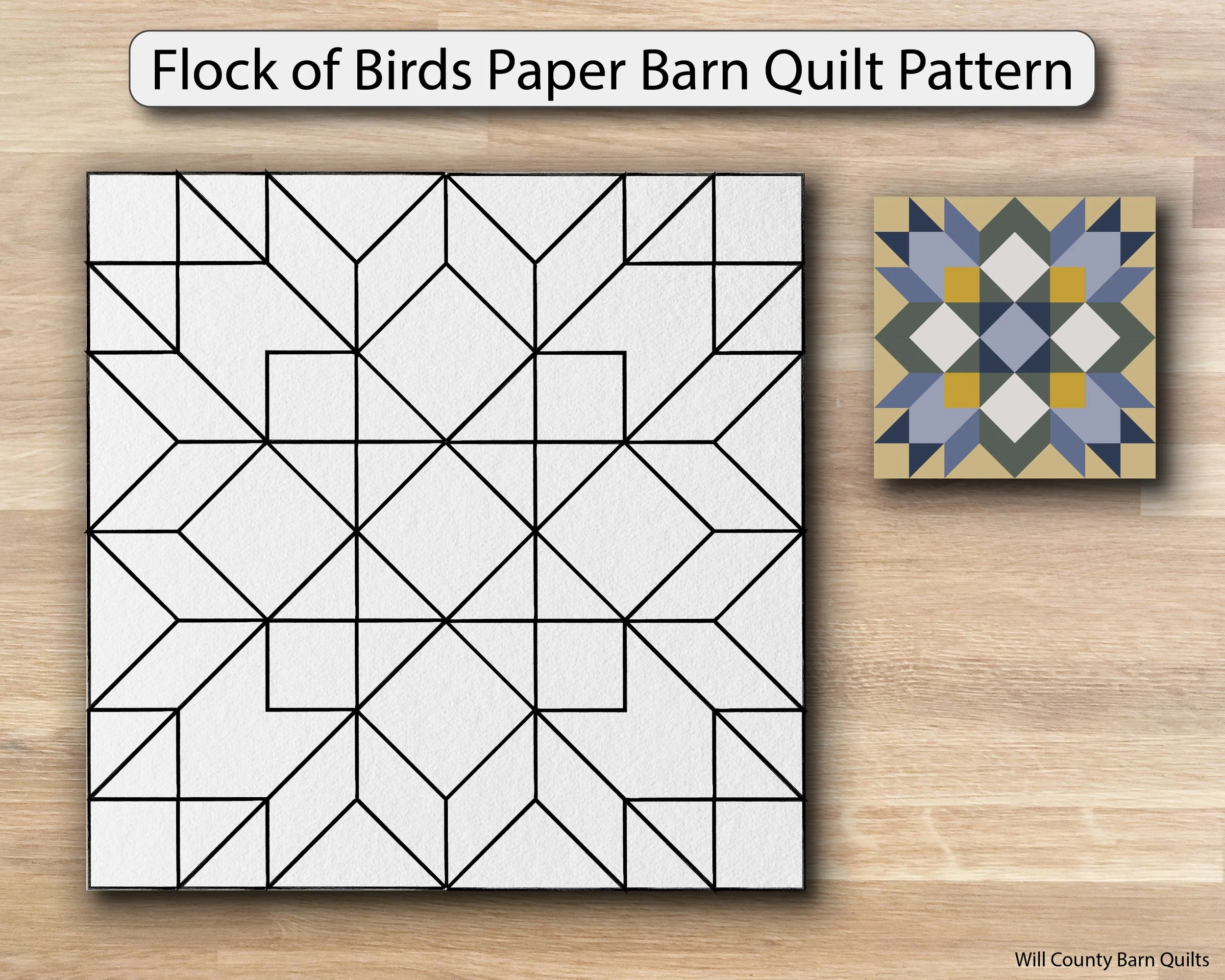 Flock of Birds Paper Pattern Barn Quilt Template.jpg