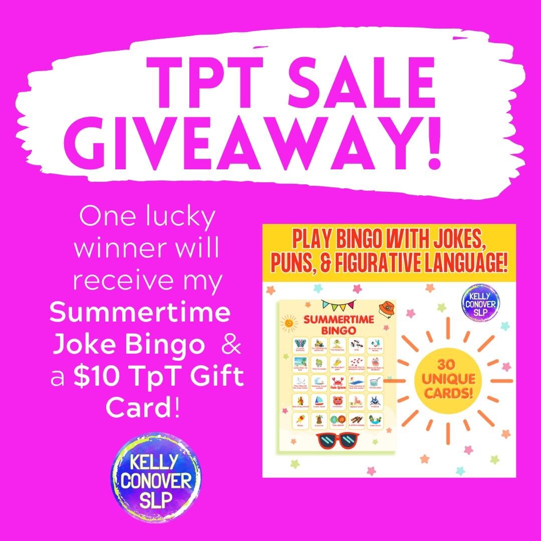 Knock Knock
Who&rsquo;s there?
Justin
Justin Who?
Justin time for the end of the year, there's a TPT sale!!!
.
No joke, the TPT Teacher Appreciation Sale is happening 5/9 and 5/10, and I'm celebrating with some bad jokes and a great giveaway! One luc