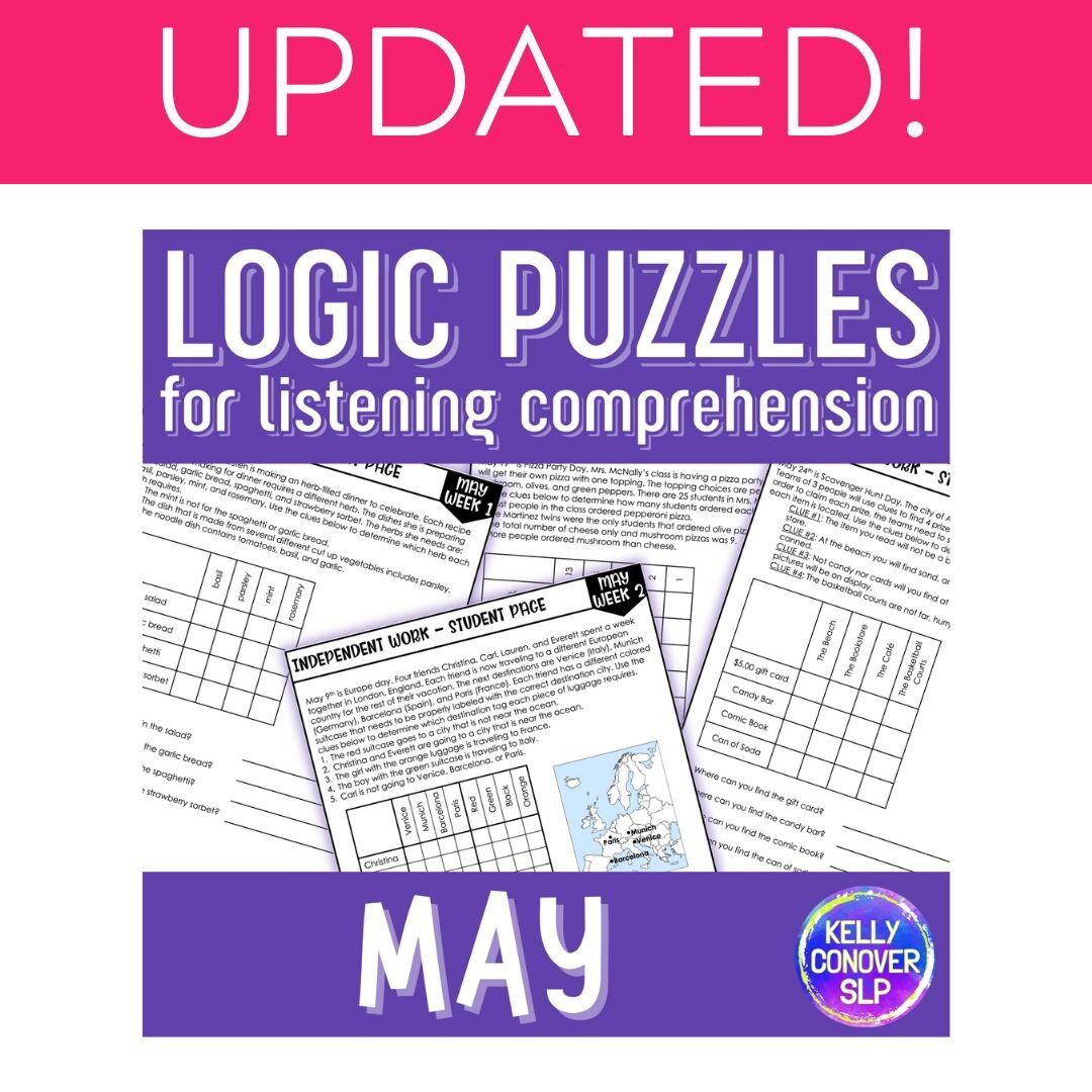 My May Logic Puzzles are updated with a new look and the same puzzles that will challenge and engage your students! #linkinbio