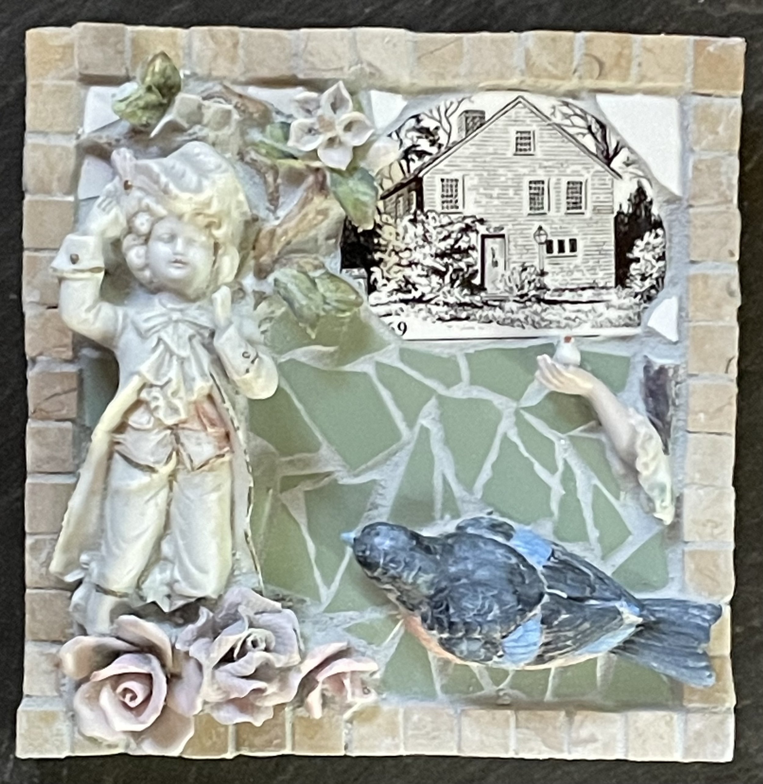 Davis- A Bird In Hand-2026-mixed media mosaic-8X8 - Deb.jpeg