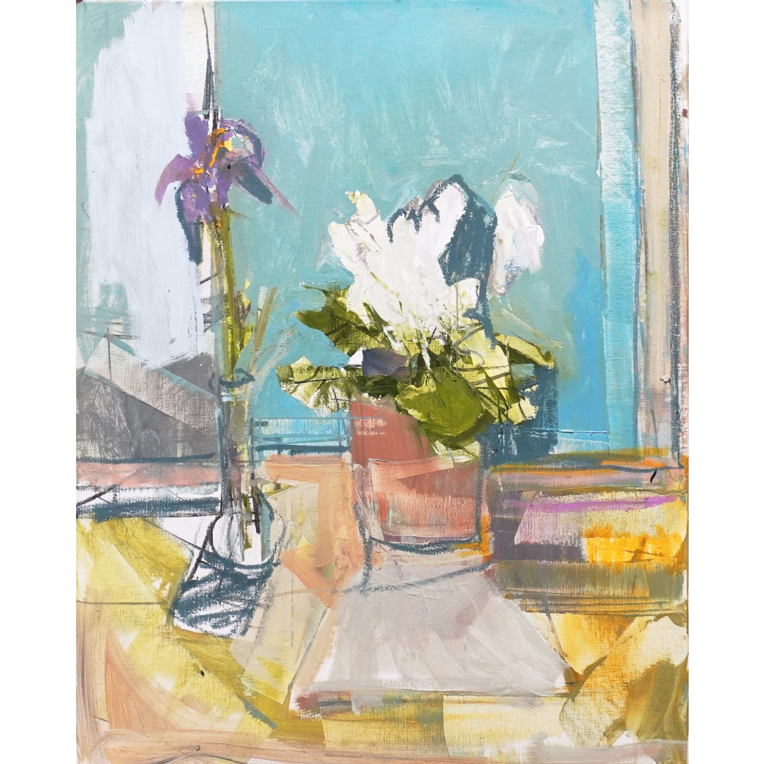 Cate West Zahl Cyclamen Plant with Iris