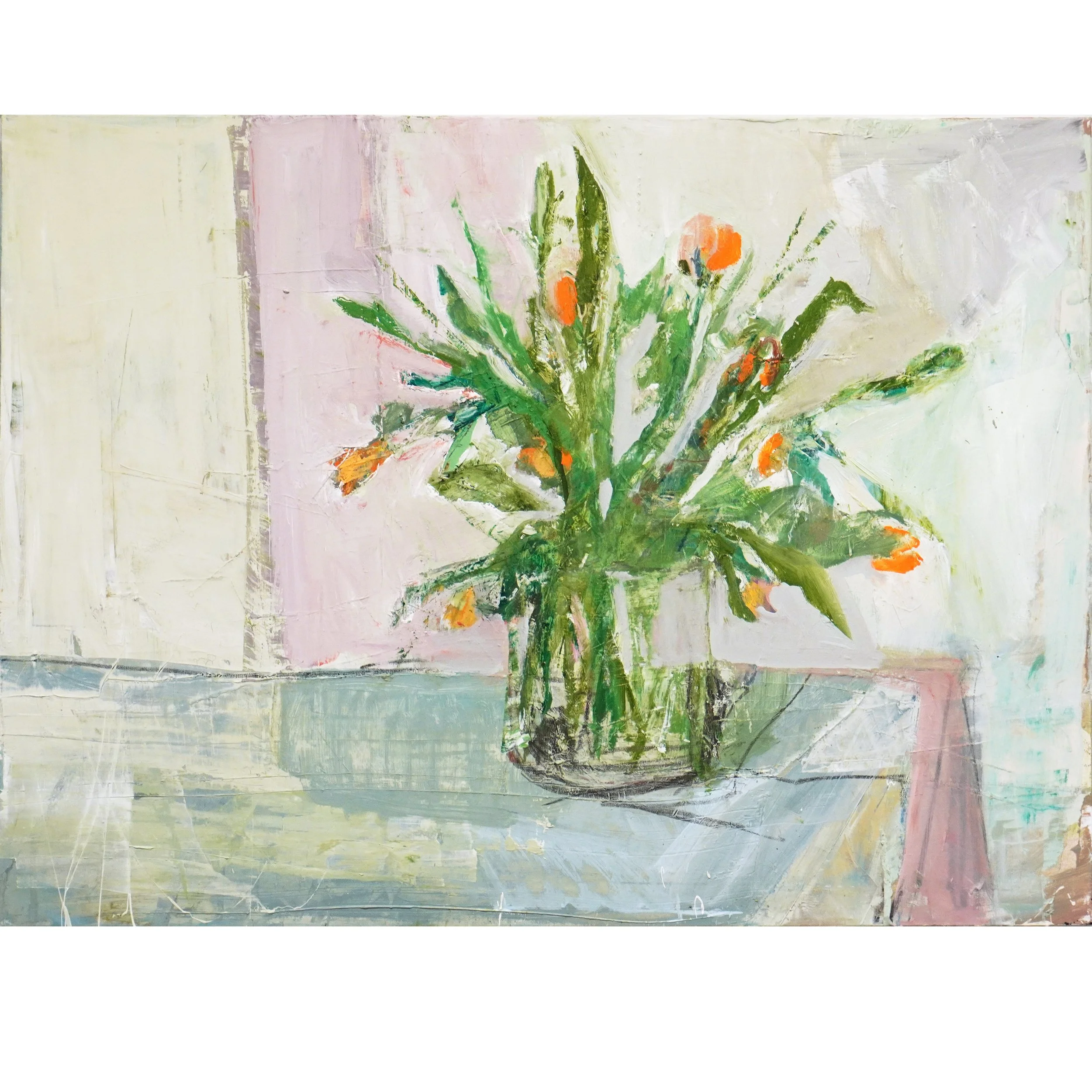 Cate West Zahl Orange Tulips