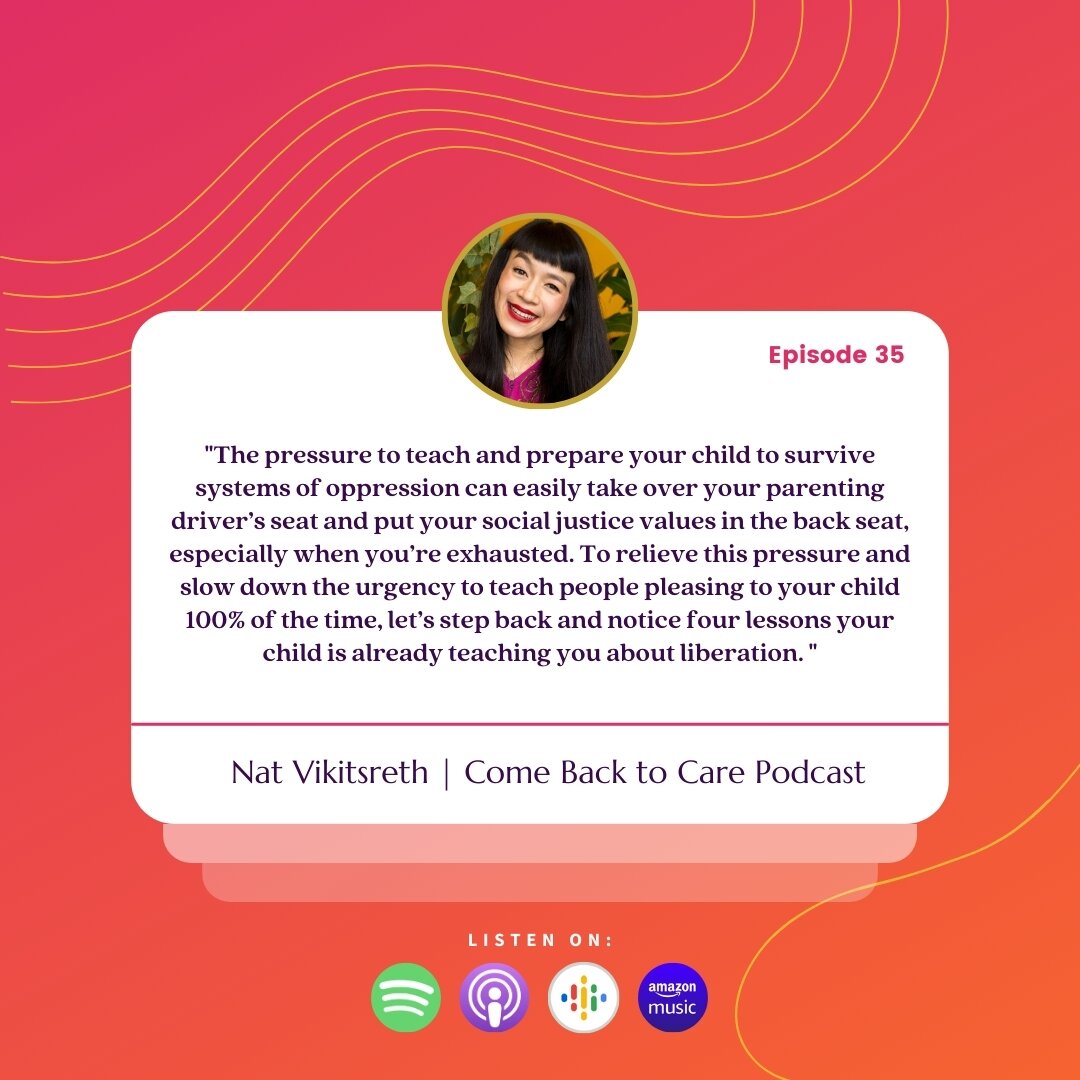 ✨ Episode 35 of the podcast dropped today! Have you listened yet?

In this episode, you and I are going to talk about why slowing down and appreciating the lessons on change and liberation our children teach us can help us get unstuck from the surviv