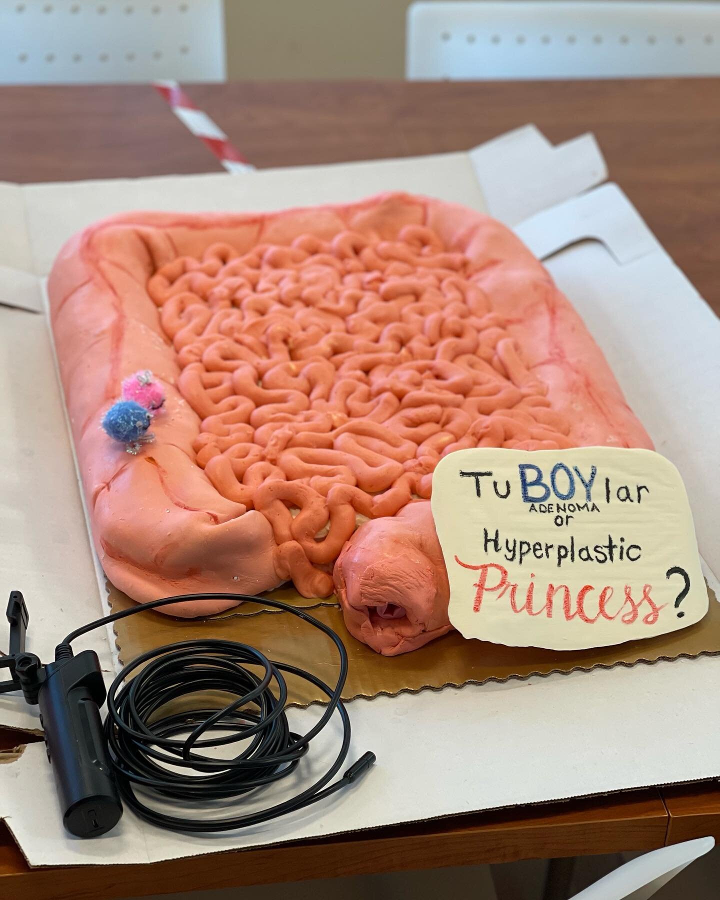 What&rsquo;s a GI party without a colon cake?! We had a gender reveal party today for one of our NPs - swipe to see!

🎂 by Lyndsey ⭐️