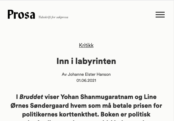 Anmeldelse Prosa