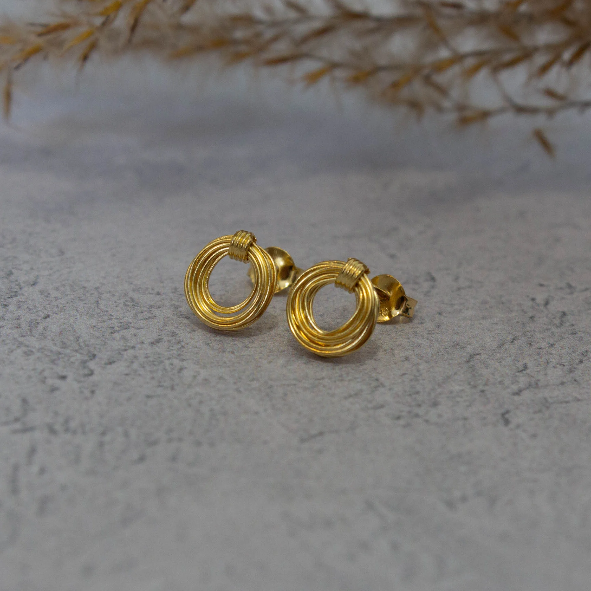 PL-51_gold_Vermeil_plated_silver_wire_wrapped_stud_Earrings.jpg