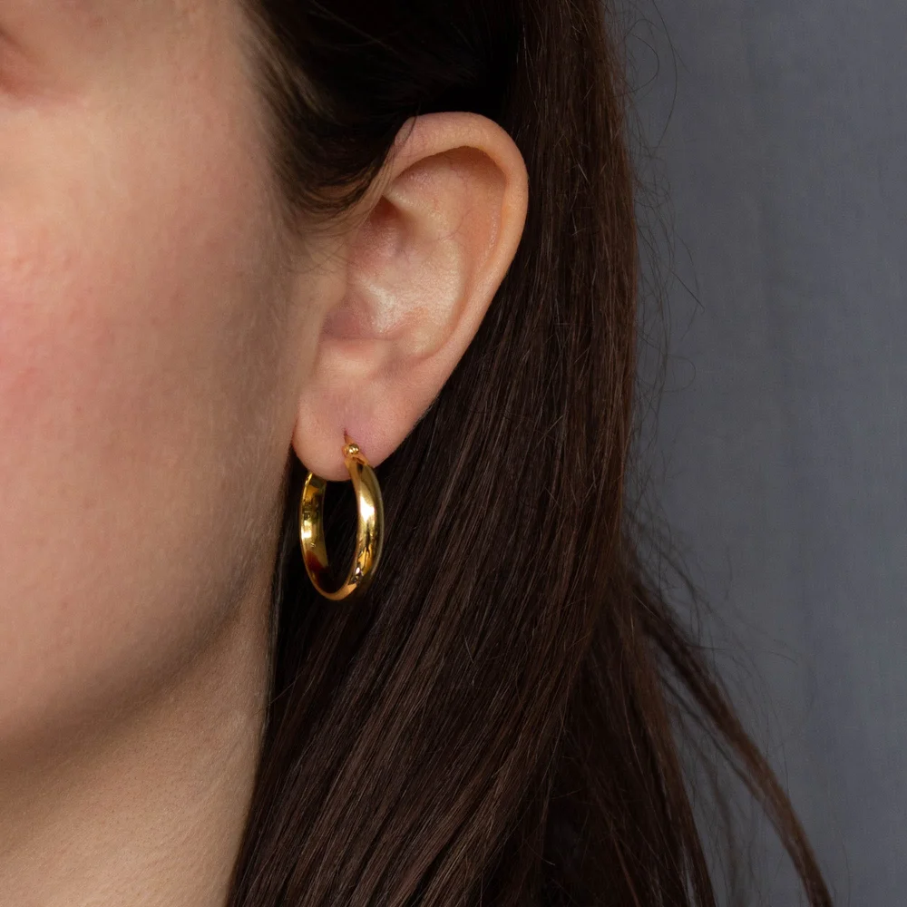 Gold Vermeil Chunky Hoop Earrings — Salty Coconut
