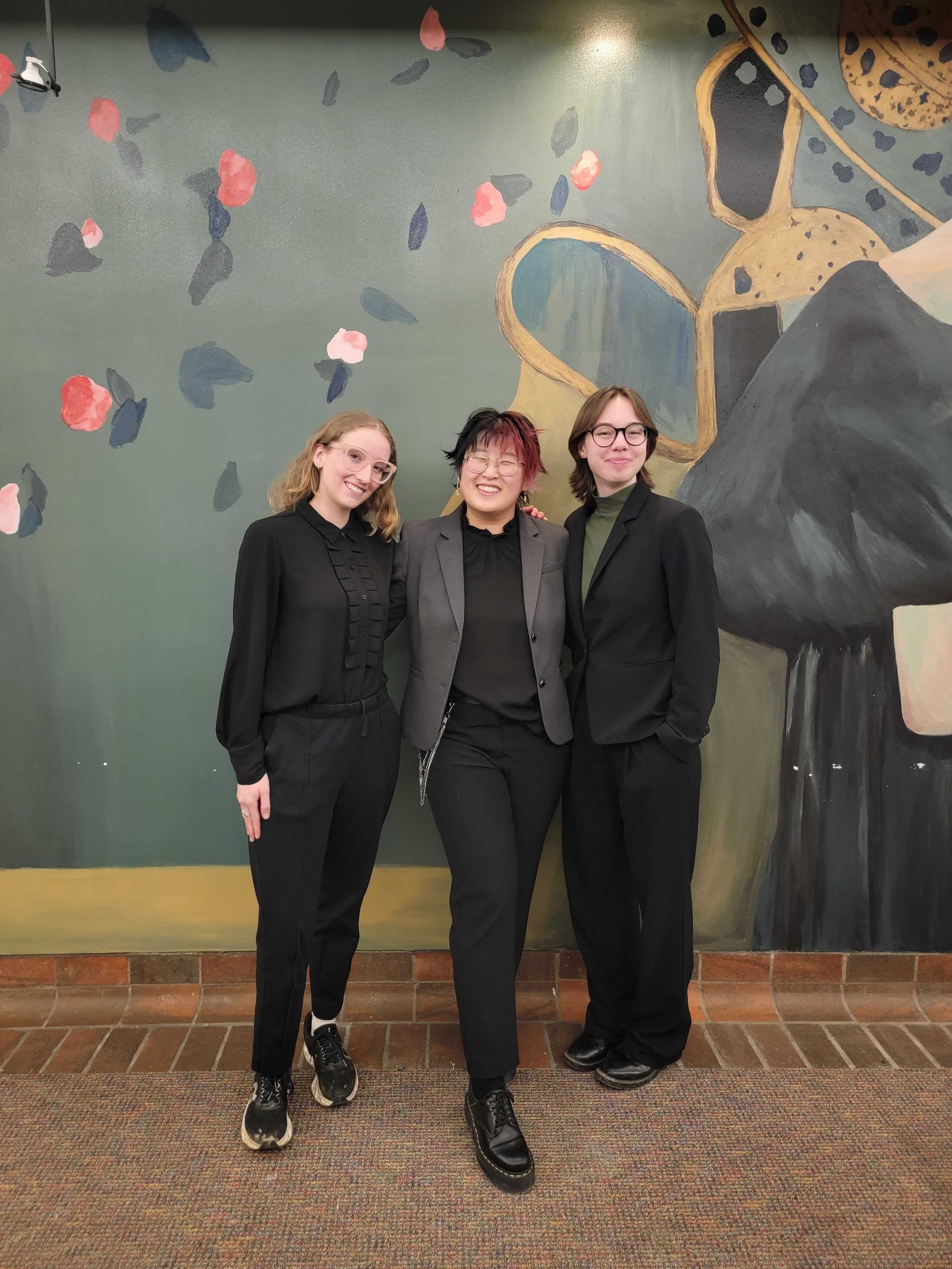 From left to right: Grace Conde, Hannah Su Hepler, Remmy Goyette 