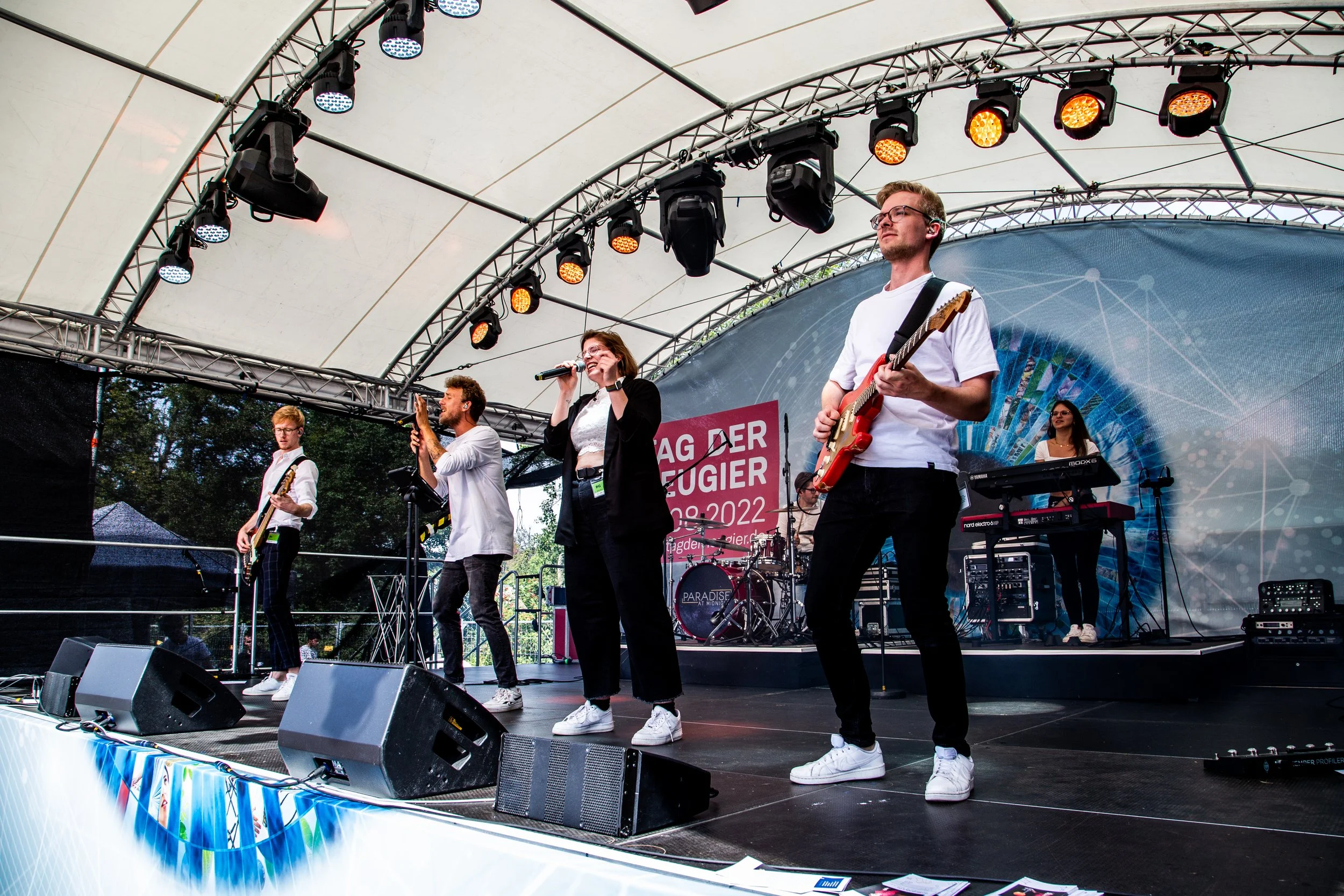 Paradise At Midnight Liveband @ Forschungszentrum Jülich, Tag der Neugier 2022, Partyband Open Air