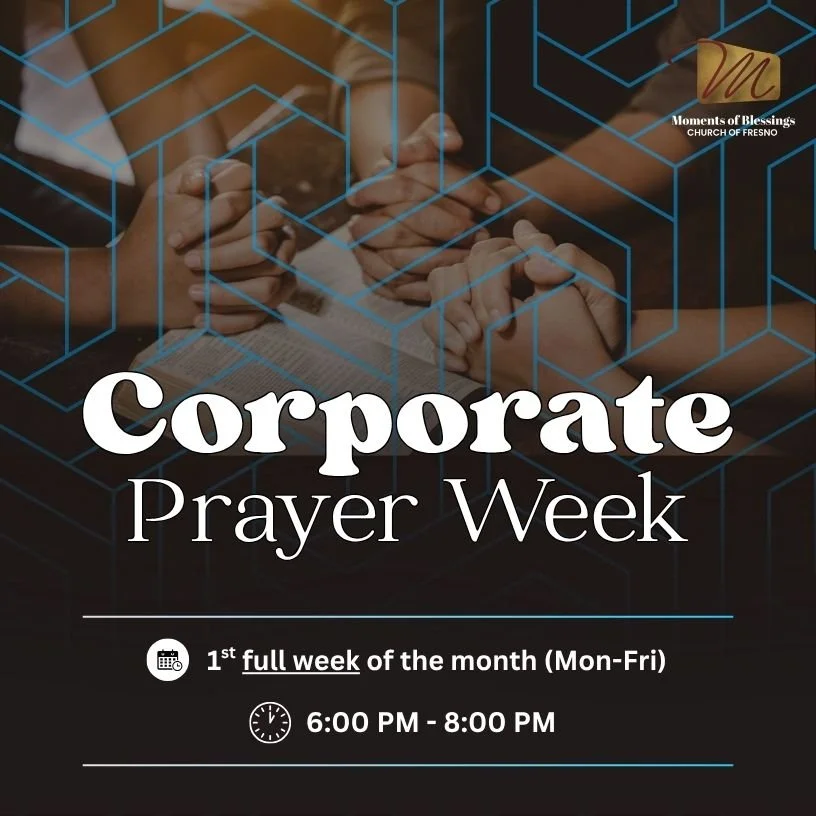*Active this week!* The first full week of each month (M-F) we have corporate prayer, 6-8 pm nightly