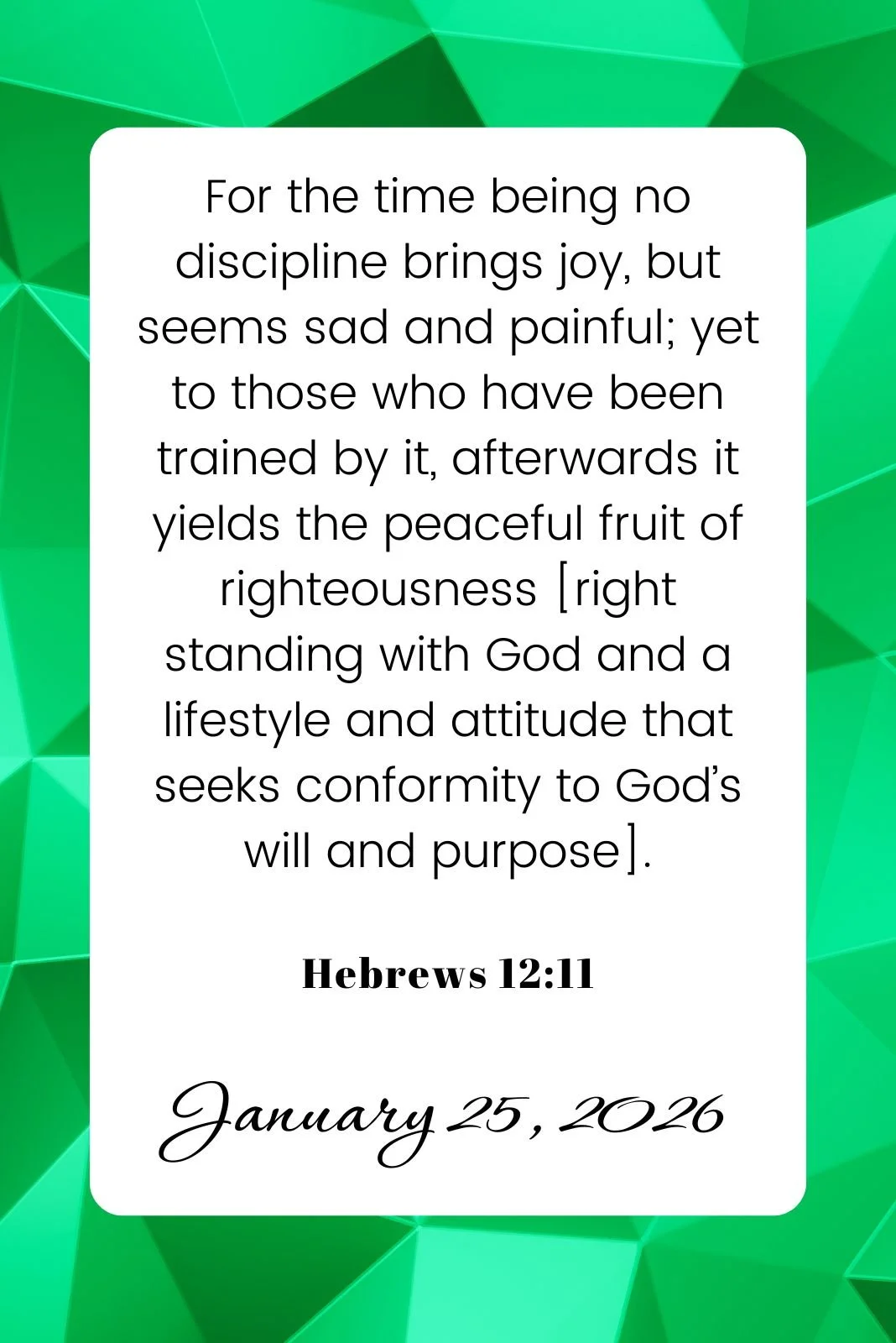 January 25th Announcements