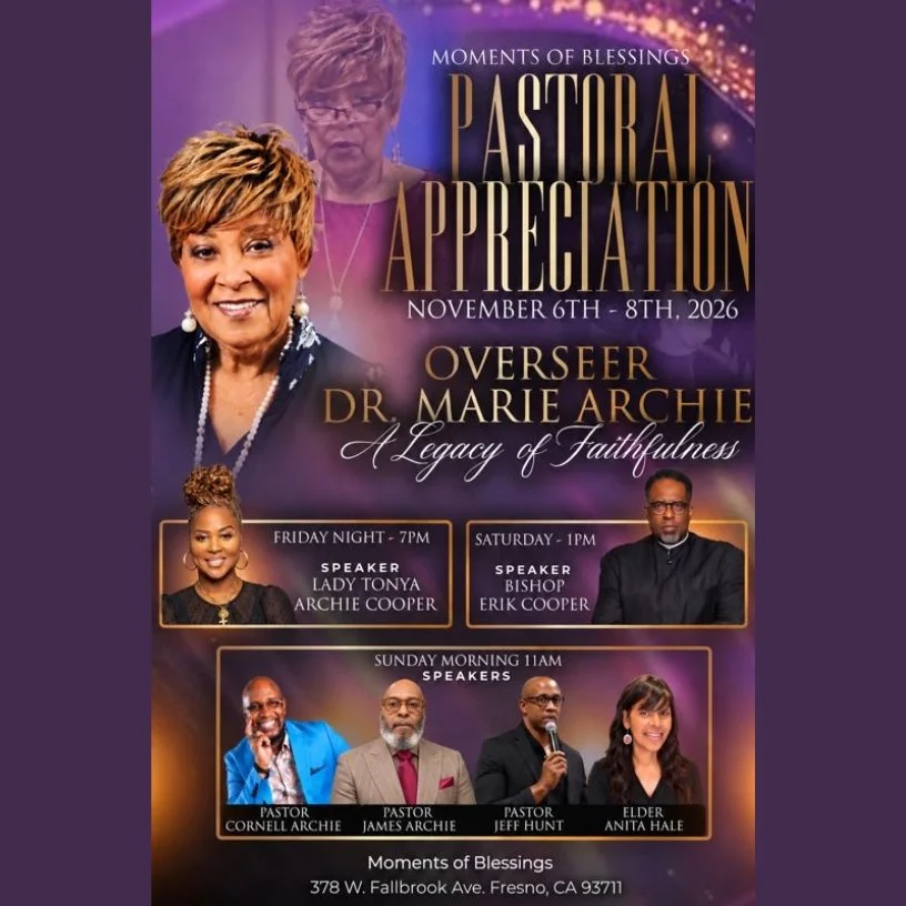 We're celebrating our Senior Pastor Marie this November 6-8th! Our sister church, Impact Cathedral, will be joining us for the Saturday service!