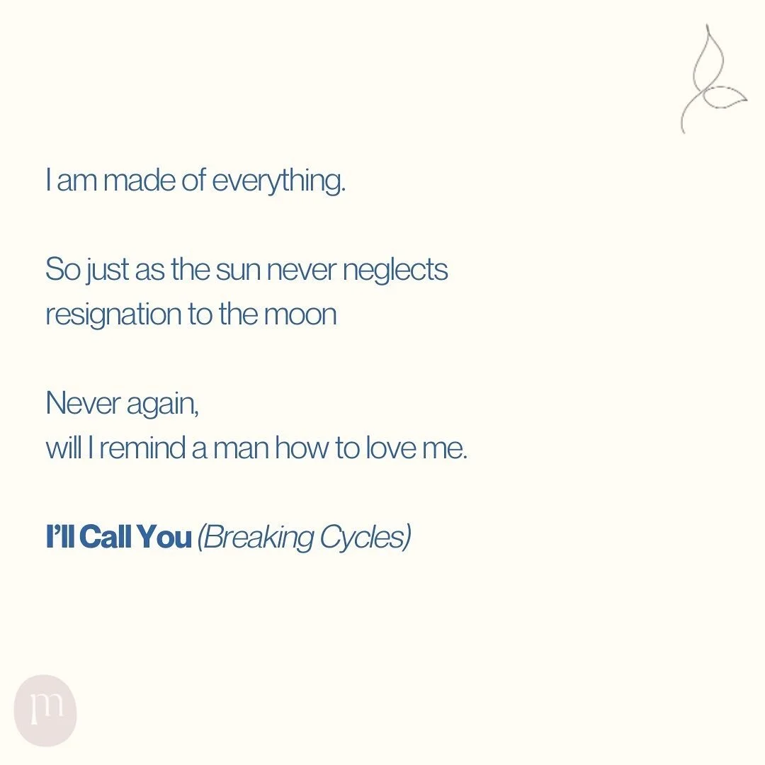Breaking Cycles. 

Page 87 | Eventually, Everything. 🌿

It&rsquo;s a new month. We owe ourselves positive change. What cycles are we breaking in July? 

Get your copy of my second book of poetry on the site: MarteenaOliphant.com

Enjoy The Journey.
