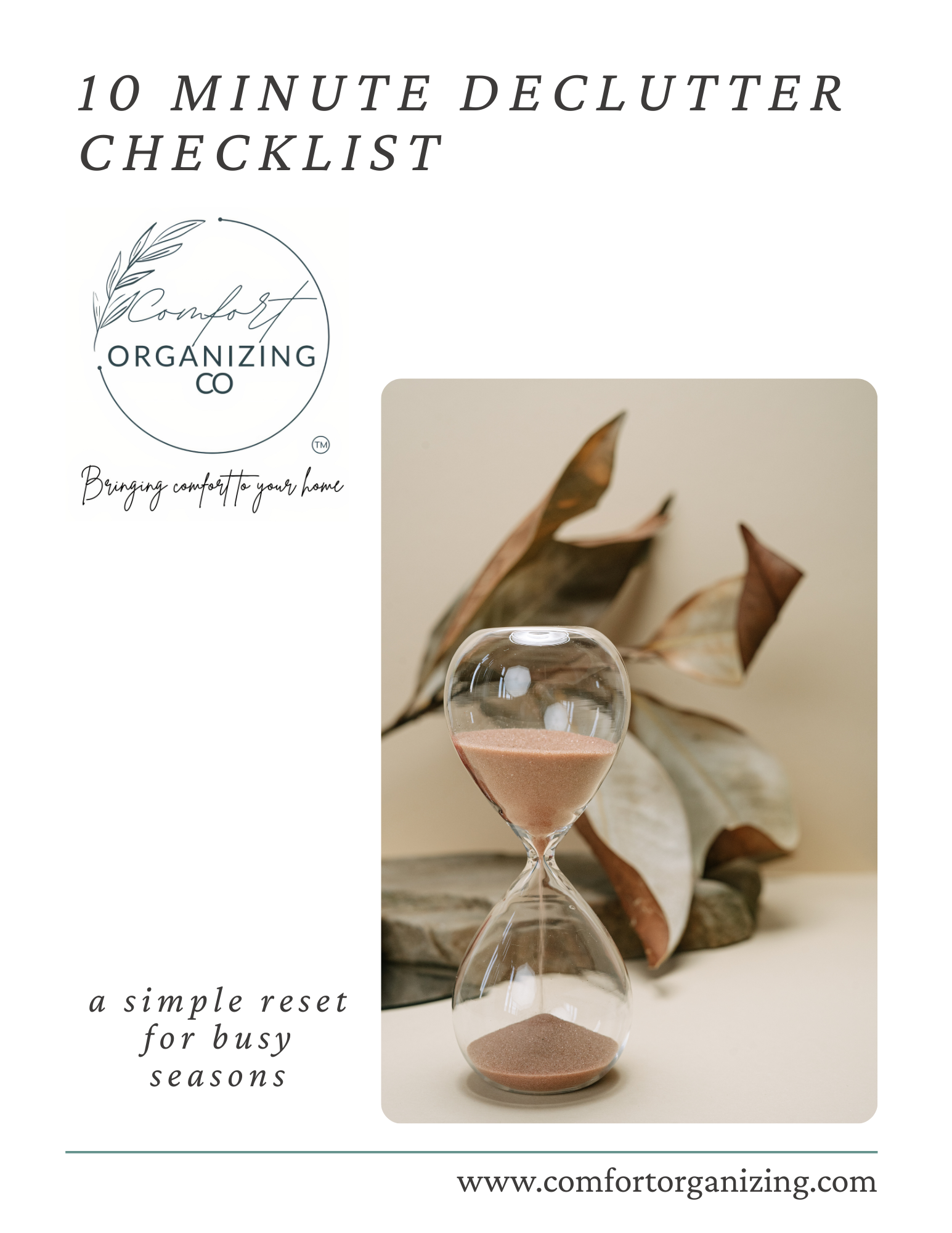 10 Minute Declutter Checklist