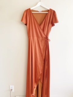 Client Closet Copper Wrap Dress