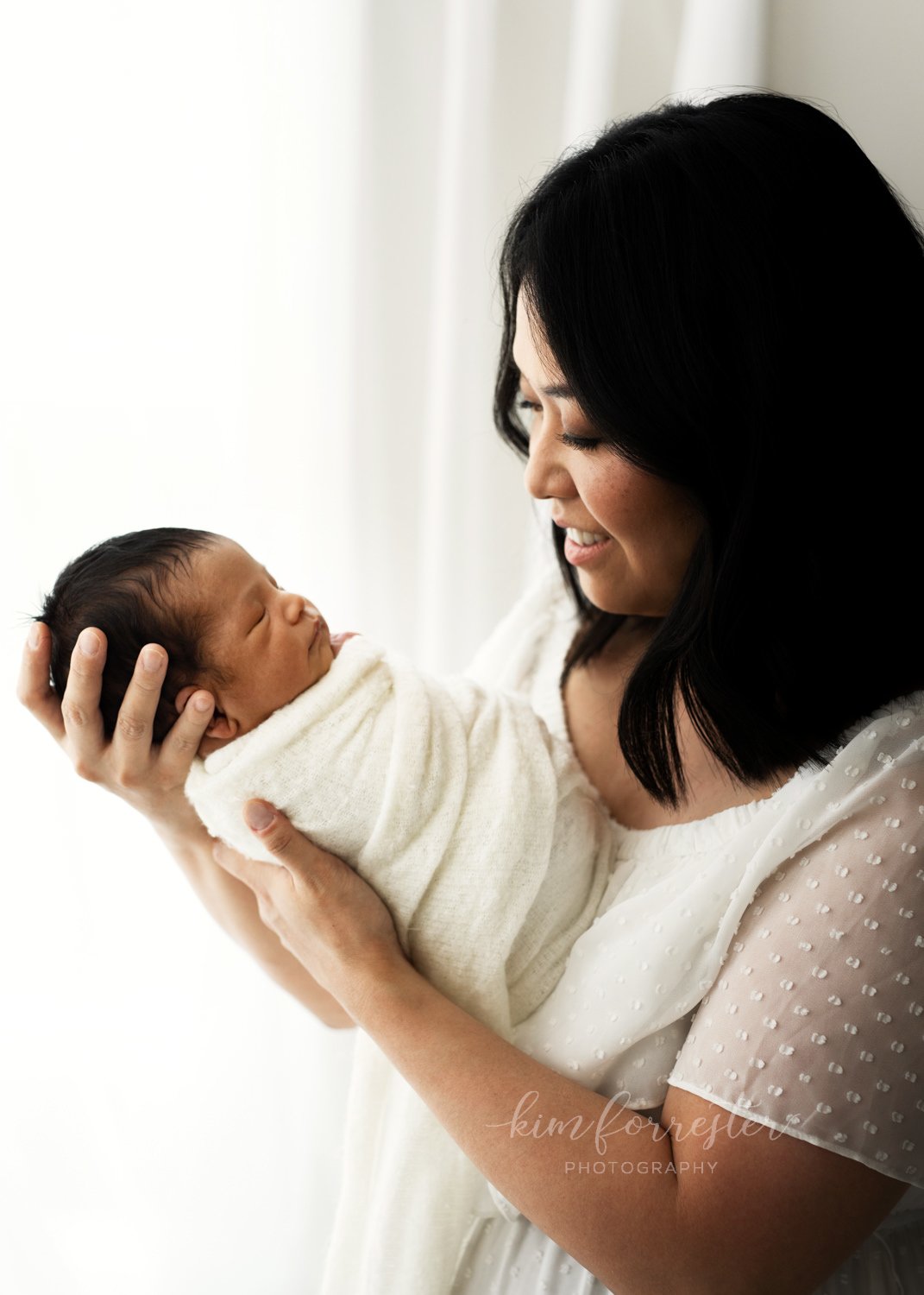 Mom and Newborn Photography Natural