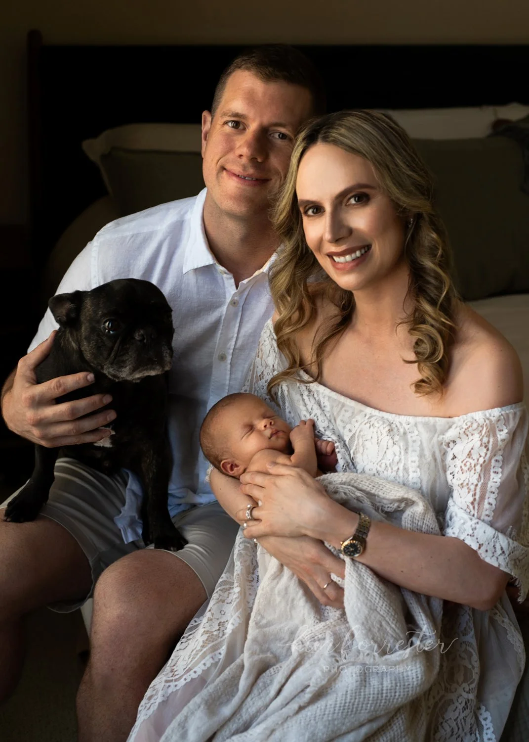 New Baby and Parents Portrait