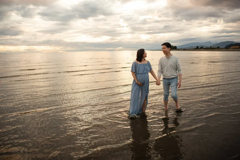 Sunset Beach Maternity Session Simple