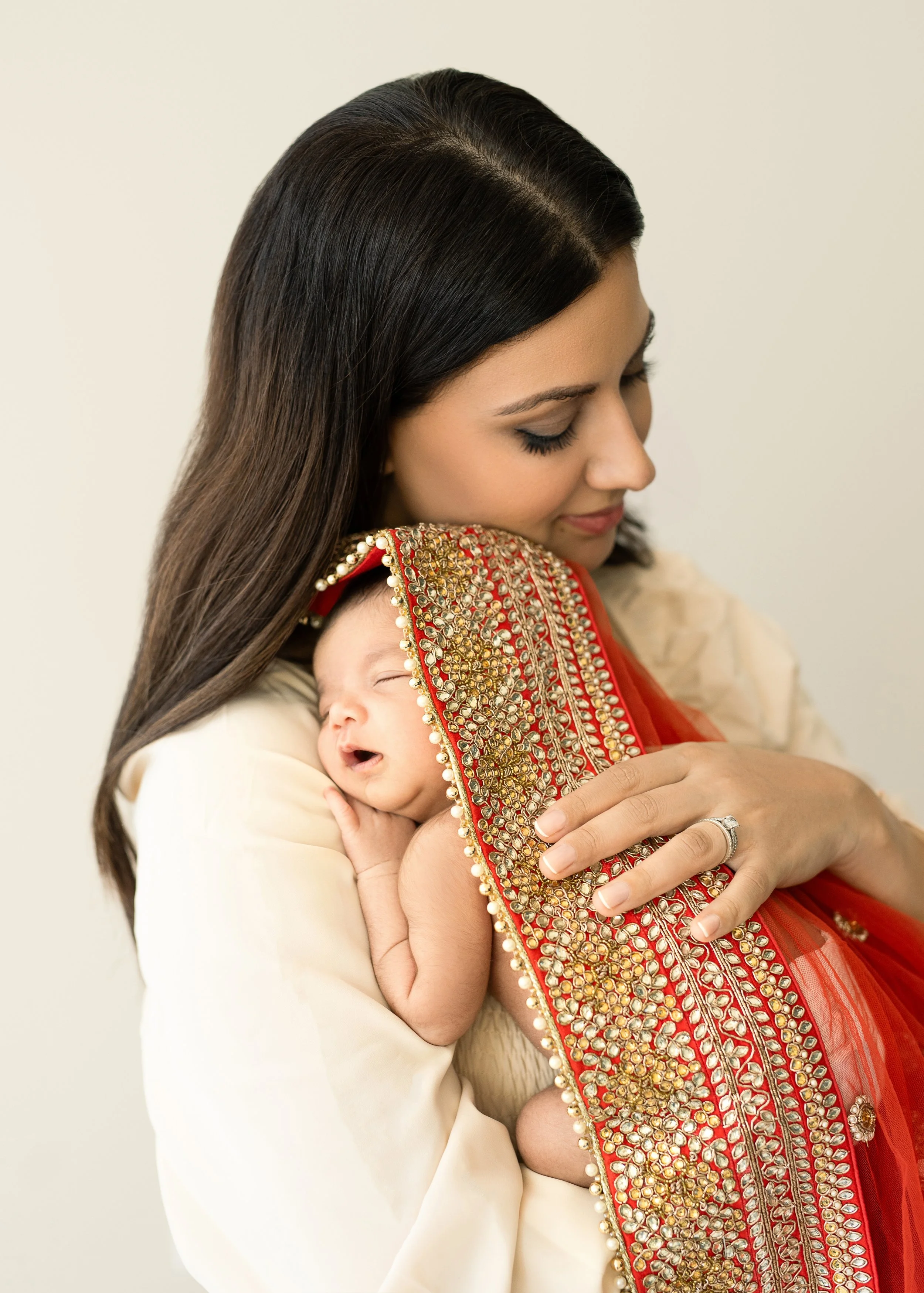 Mom and Newborn with Cultural Wrap