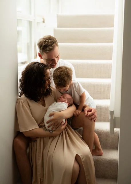 In-Home Newborn Session Family of 4