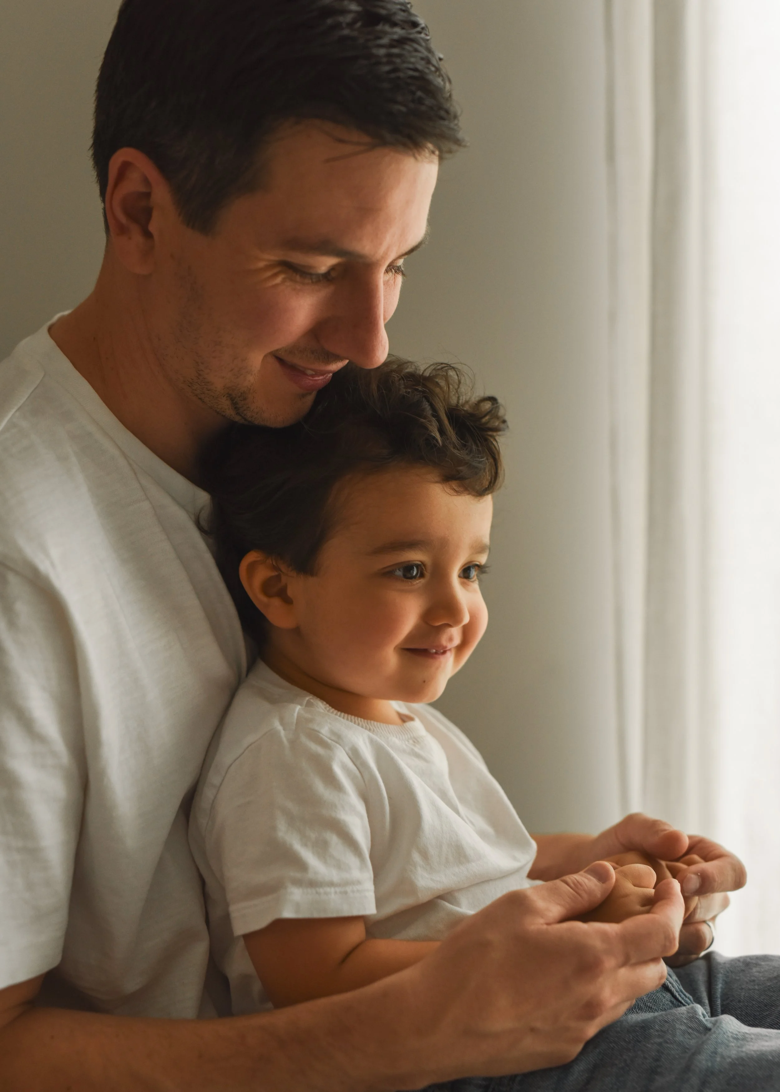 Dad and Son Portrait Natural