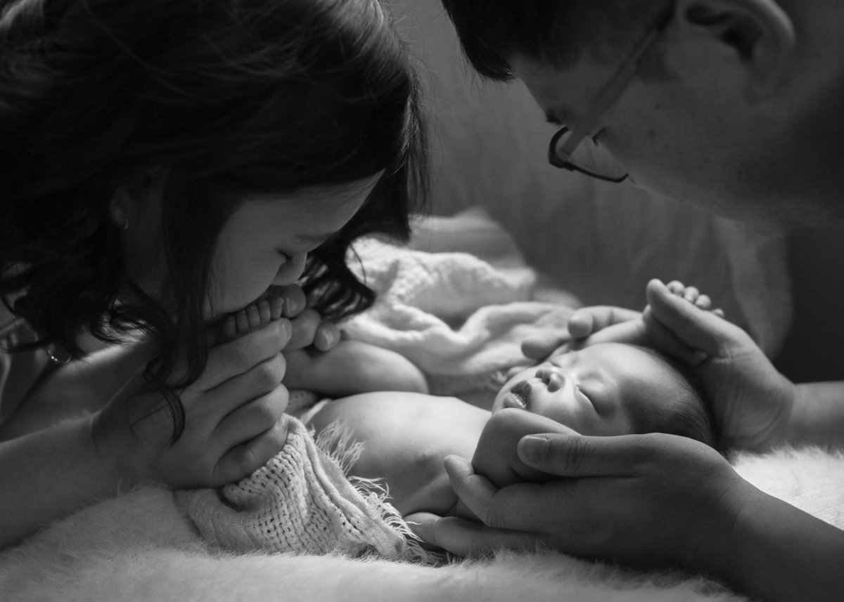 Black-and-White Newborn Photography