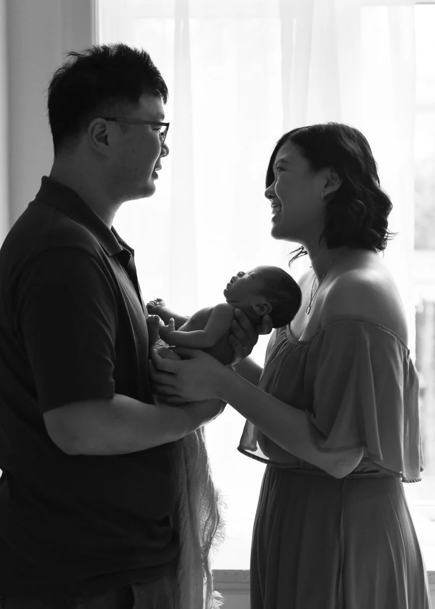 Black-and-White Newborn Photography in Vancouver