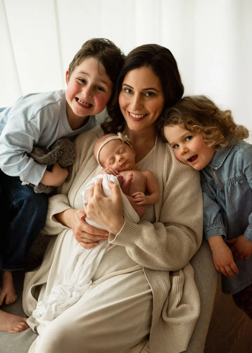 Newborn Session With Multiple Siblings