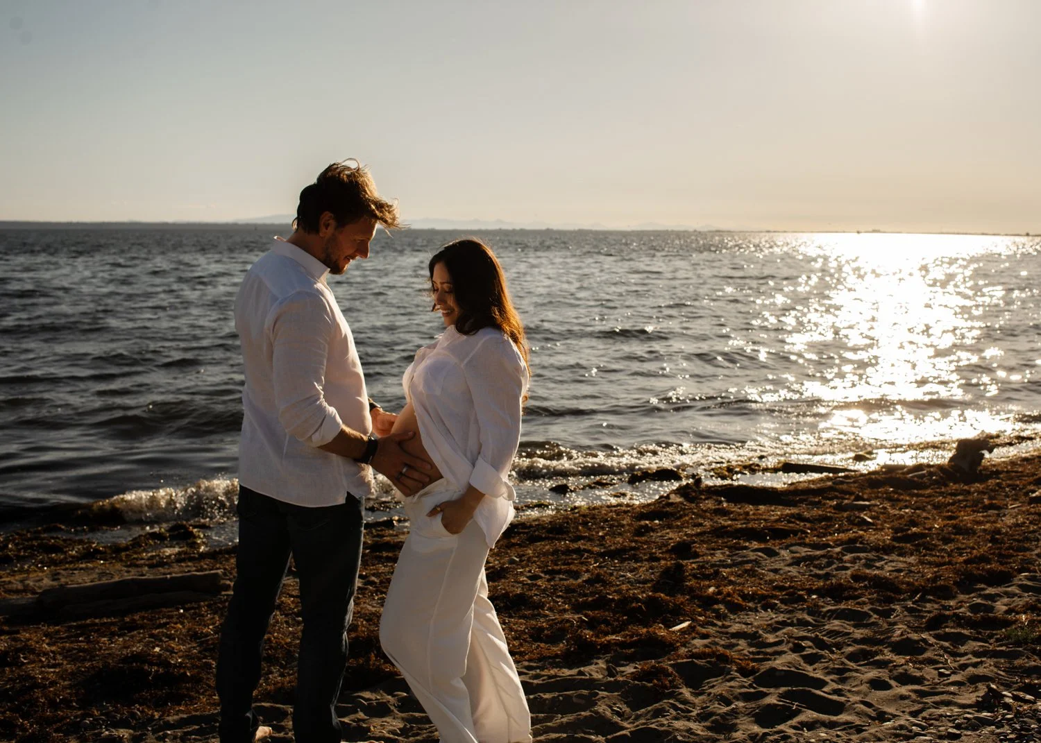 Sunset Maternity Session Crescent Beach