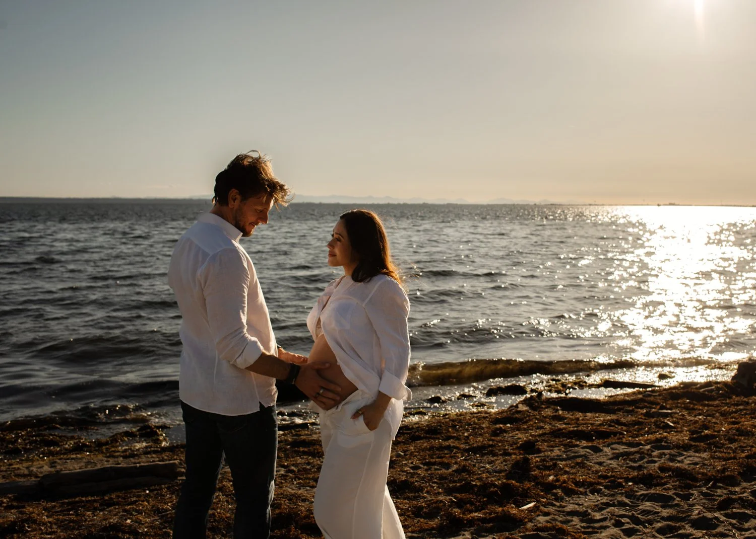 Sunset Beach Maternity Session Surrey
