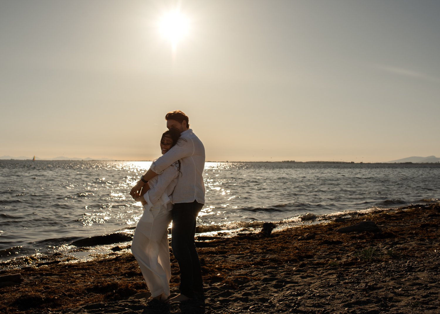 Couples Maternity Session at Crescent Beach