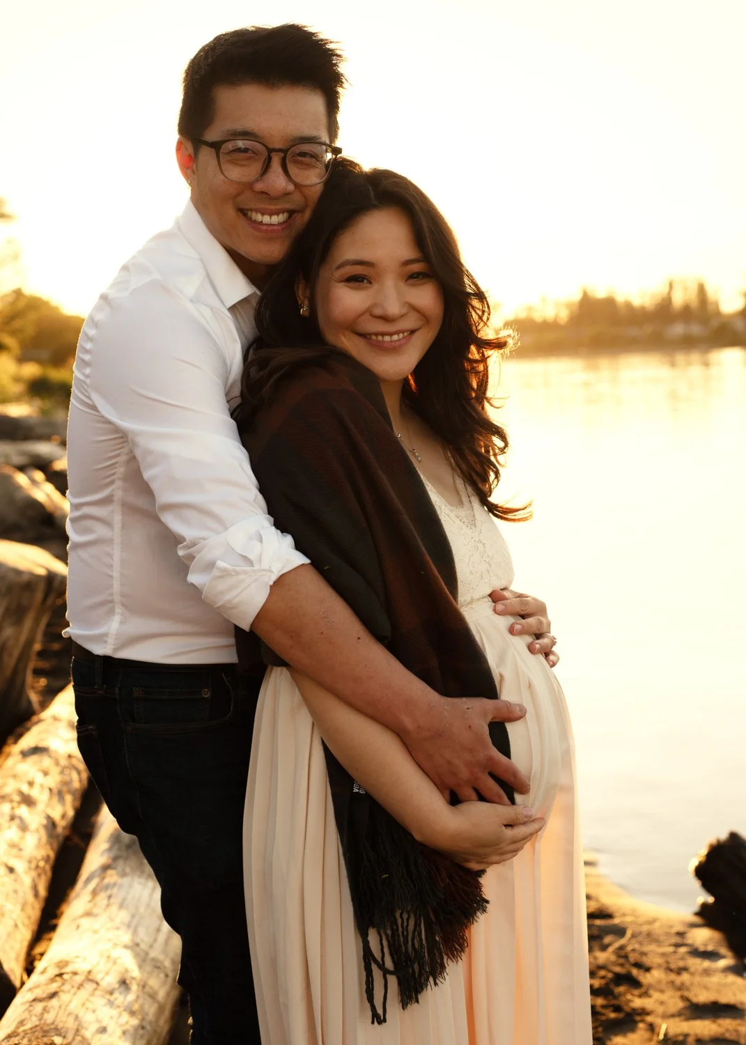 Couples Beach Maternity Portrait