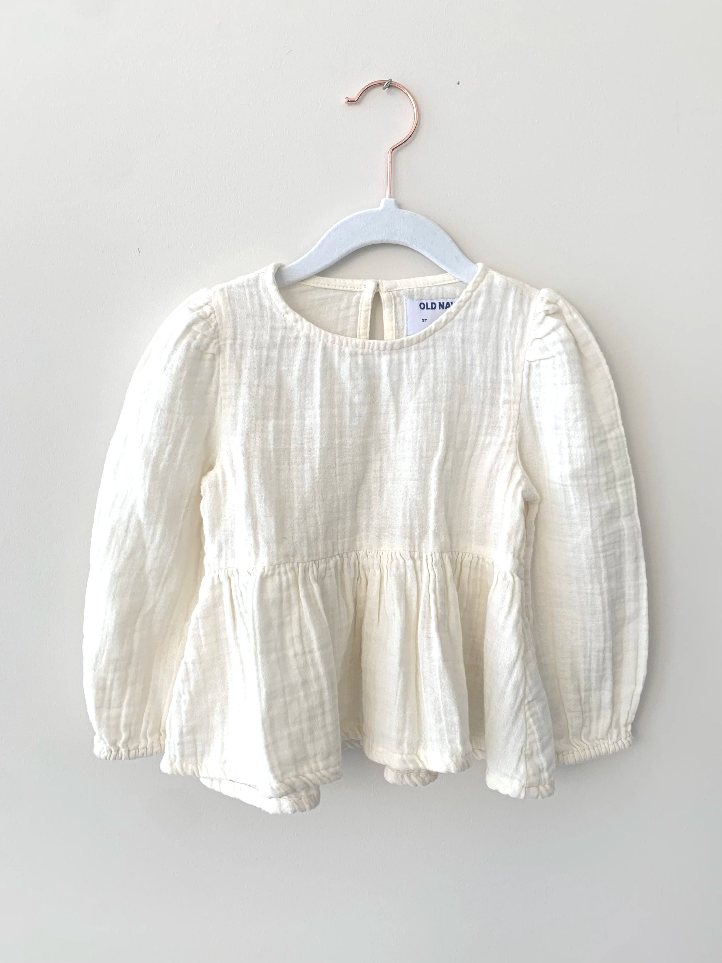 Linen Long Sleeve Blouse | 3T