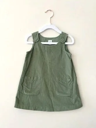 Sage Corduroy Jumper/Dress | Size: 2T
