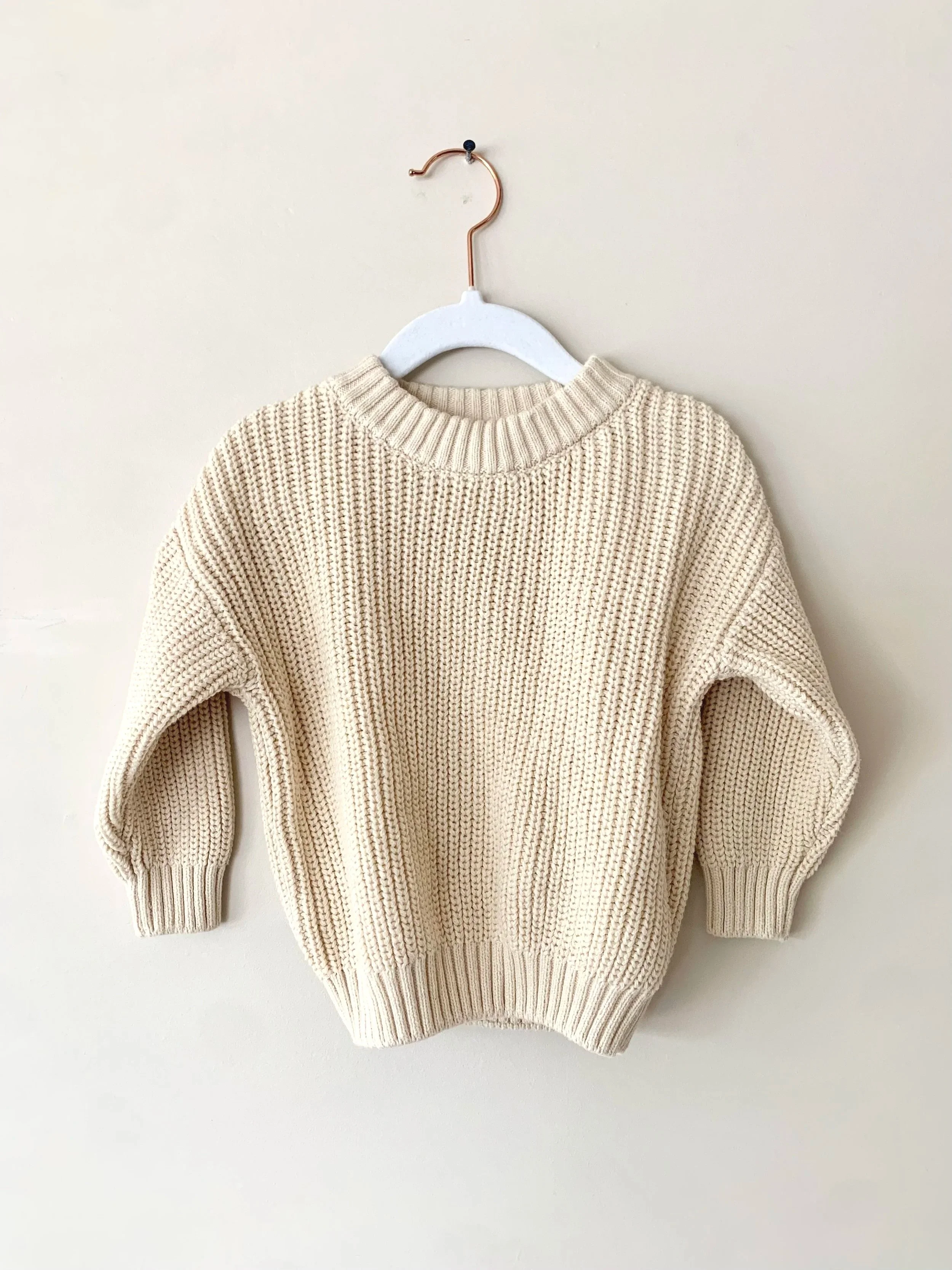 Cream Knit Sweater | Size: 18M